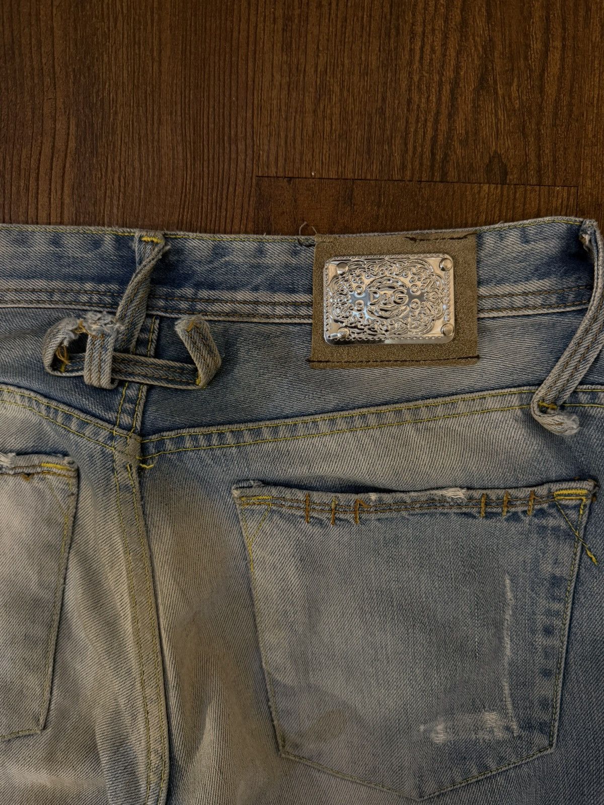 Dolce & Gabbana Archive 2000’s Dolce & Gabbana Distressed & Repaired Denim Size US 32 / EU 48 - 7 Thumbnail