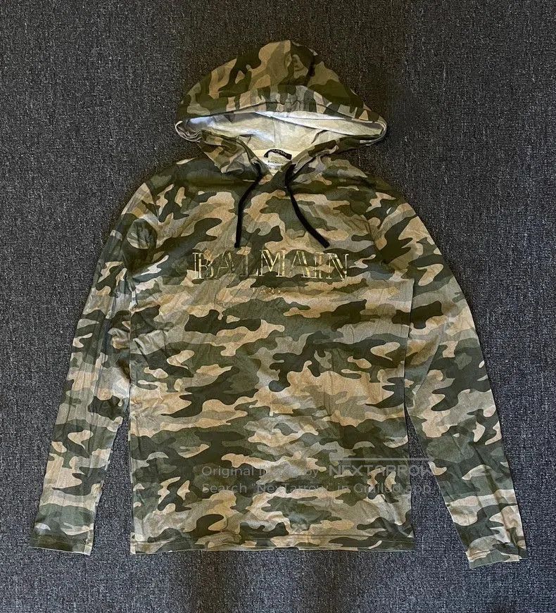 Balmain Balmain Camo Long Sleeve Hooded T. Size US M / EU 48-50 / 2 - 1 Thumbnail