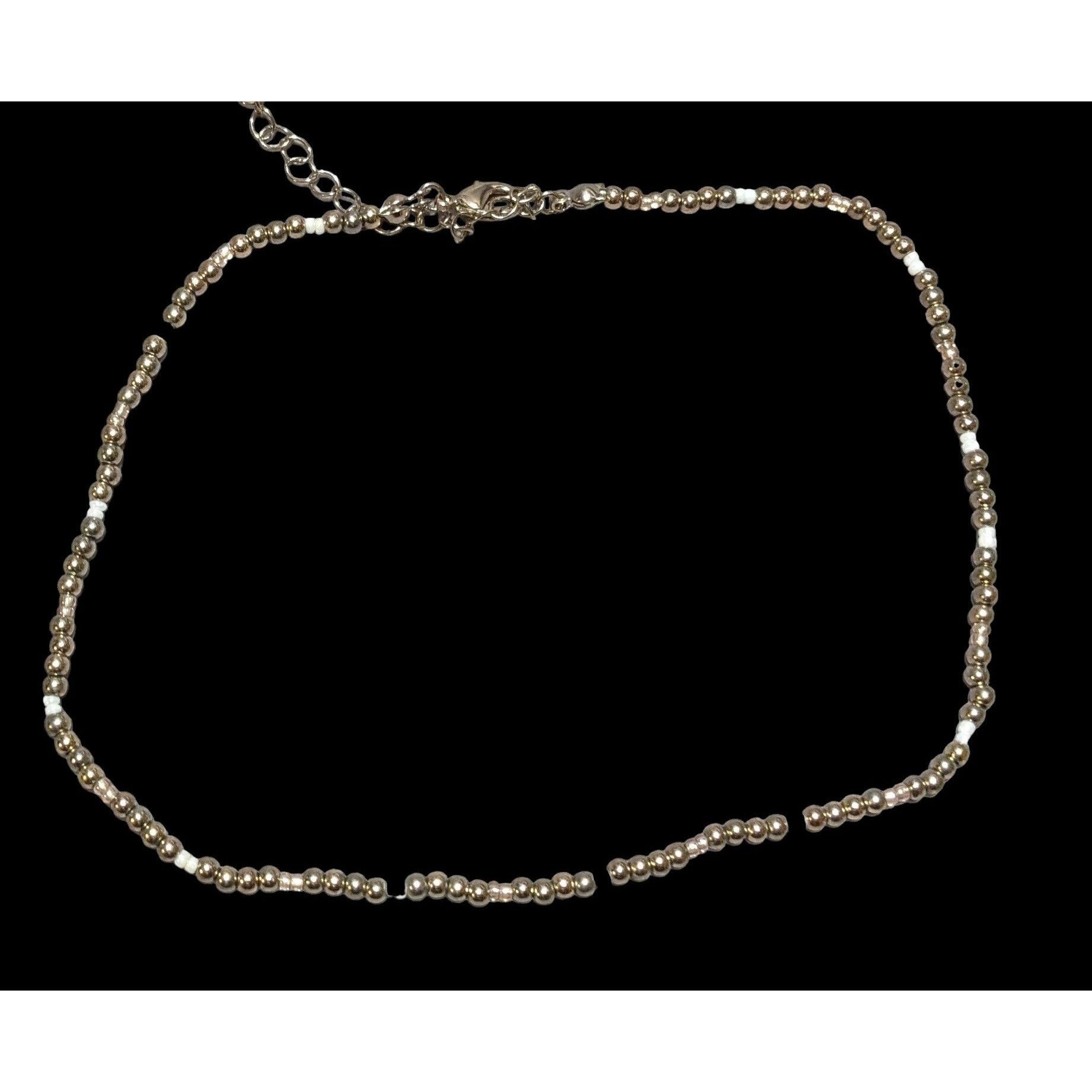 Other Simple Minimalist Metallic Glass Seed Bead Necklace Size ONE SIZE - 1 Thumbnail