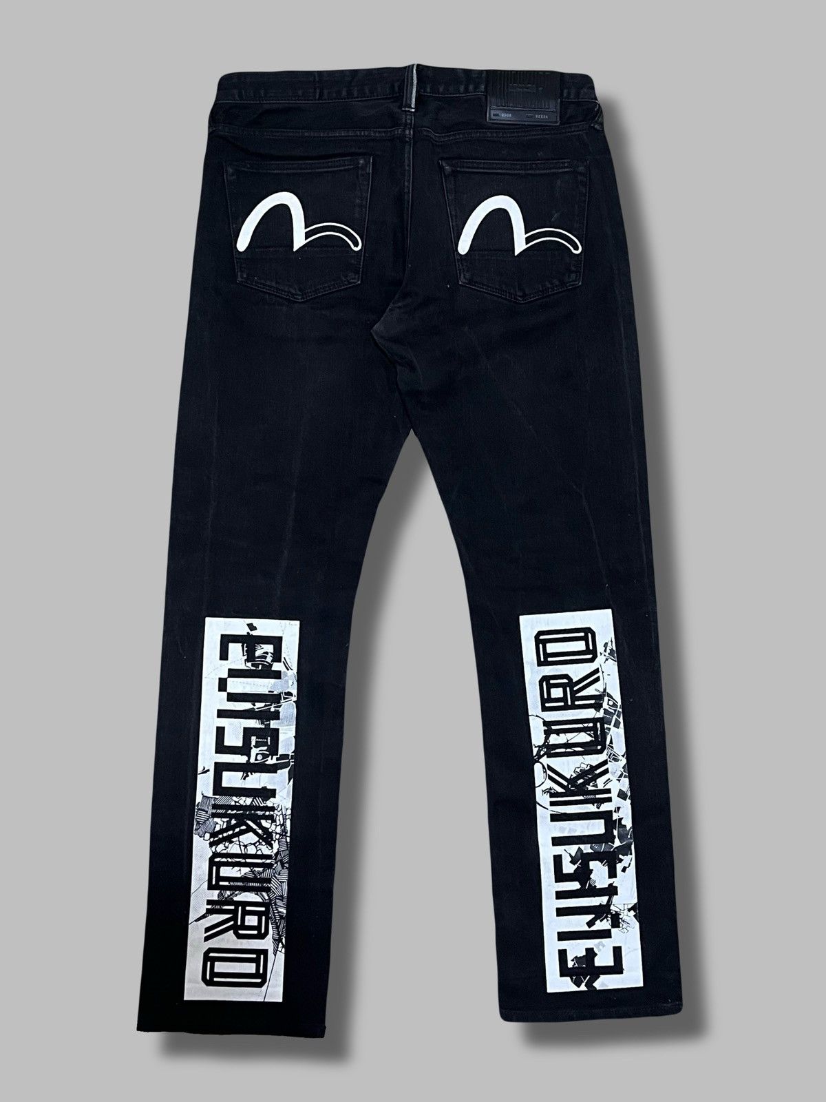 Rare Evisu Big Logo Denim Jeans Japanese Designer Archive