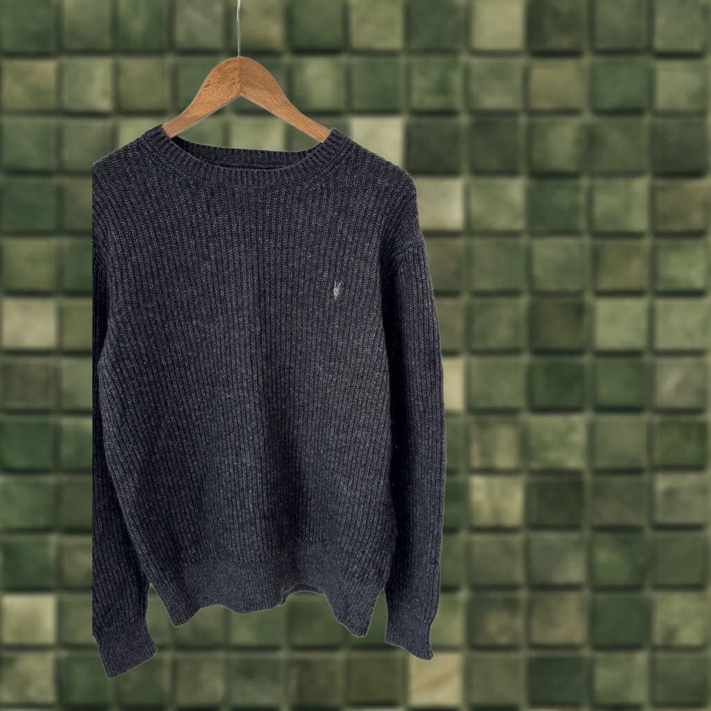Allsaints VINTAGE AllSaints Wool Knitted Gray Sweater Men M Size Size US M / EU 48-50 / 2 - 1 Thumbnail