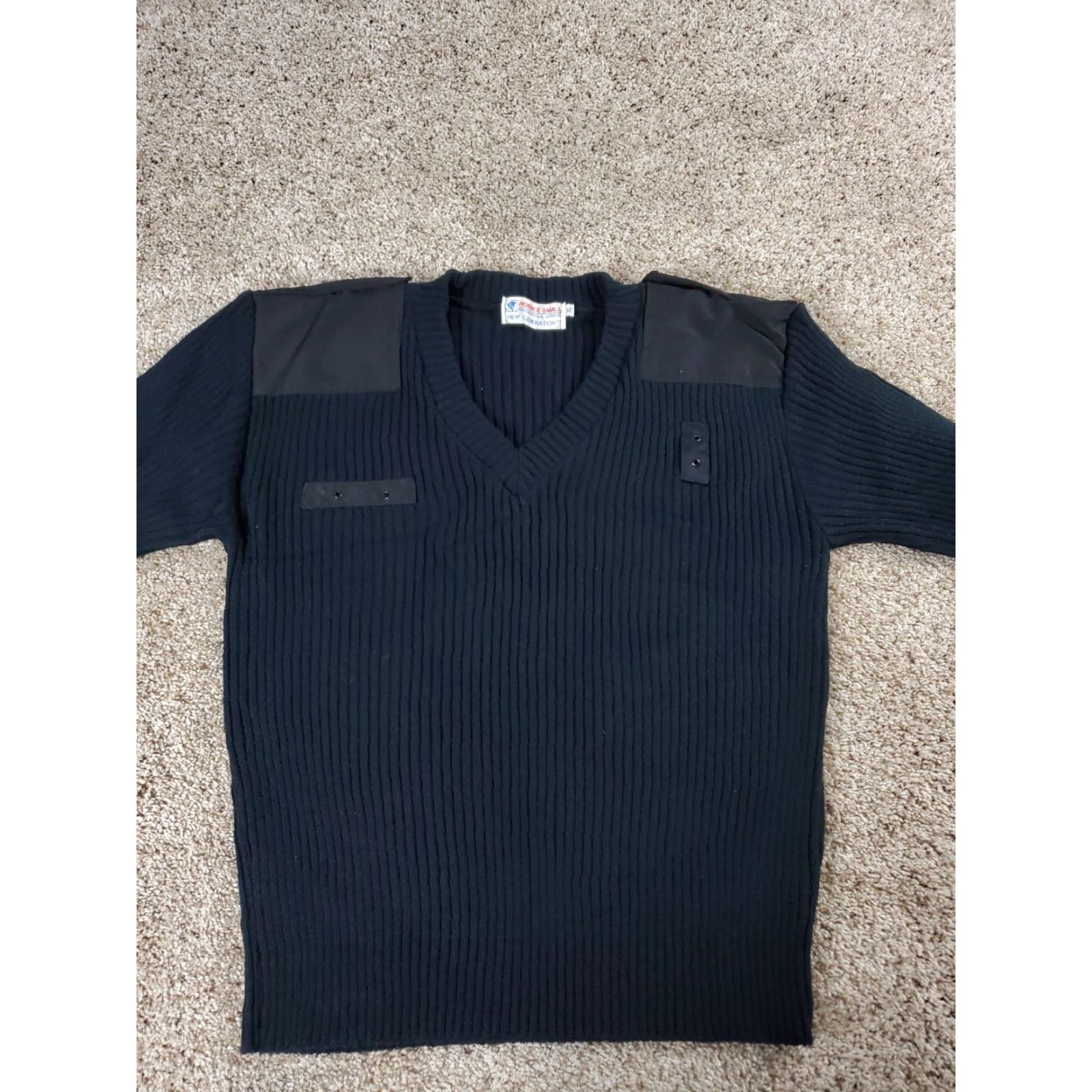 Commando VINTAGE Horace Small Commando Sweater XL Womens Black Wool Blend USA Made Size XL / US 12-14 / IT 48-50 - 3 Thumbnail