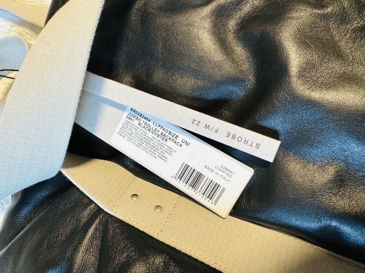 Rick Owens STROBE FW22 Black/Oyster Jumbo Trolley Backpack | Grailed