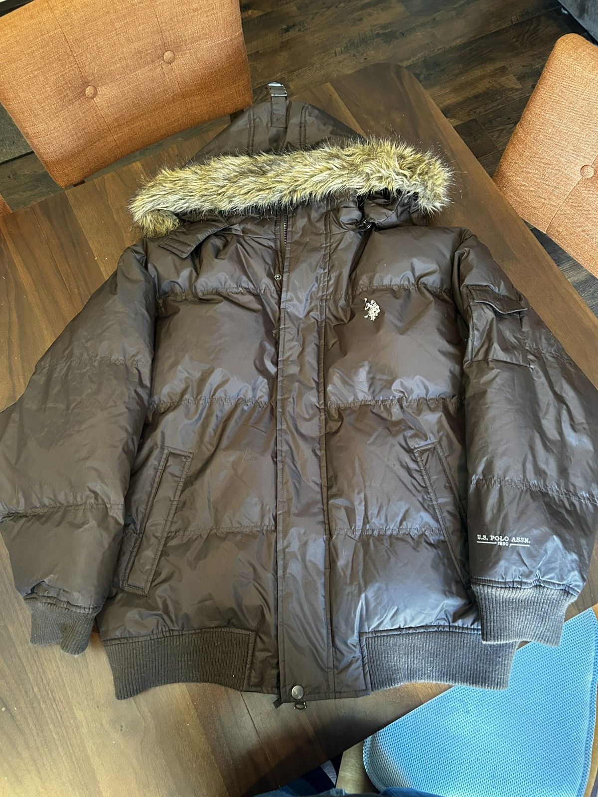 U.S. Polo Assn. Polo Puffer Brown Size US L / EU 52-54 / 3 - 1 Thumbnail