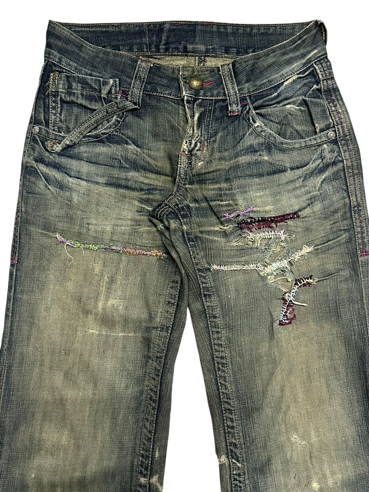 Japanese Brand Q.Co.Co. Vintage Distressed Japan Flare Style With Mudwash Size US 30 / EU 46 - 4 Thumbnail