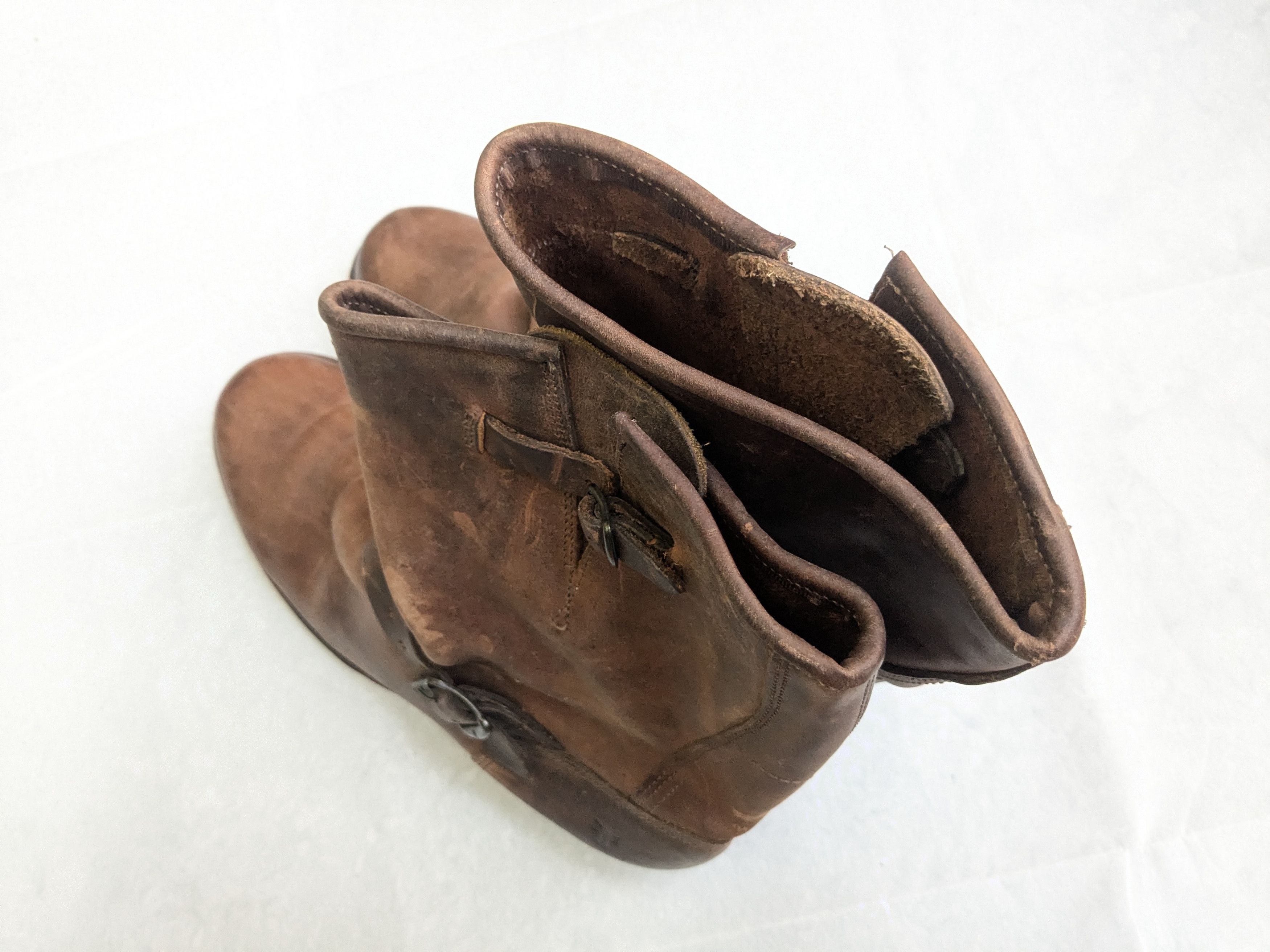 Frye Frye Engineer Boots Brown 12 D Leather Buckle Size US 12 / EU 45 - 13 Thumbnail