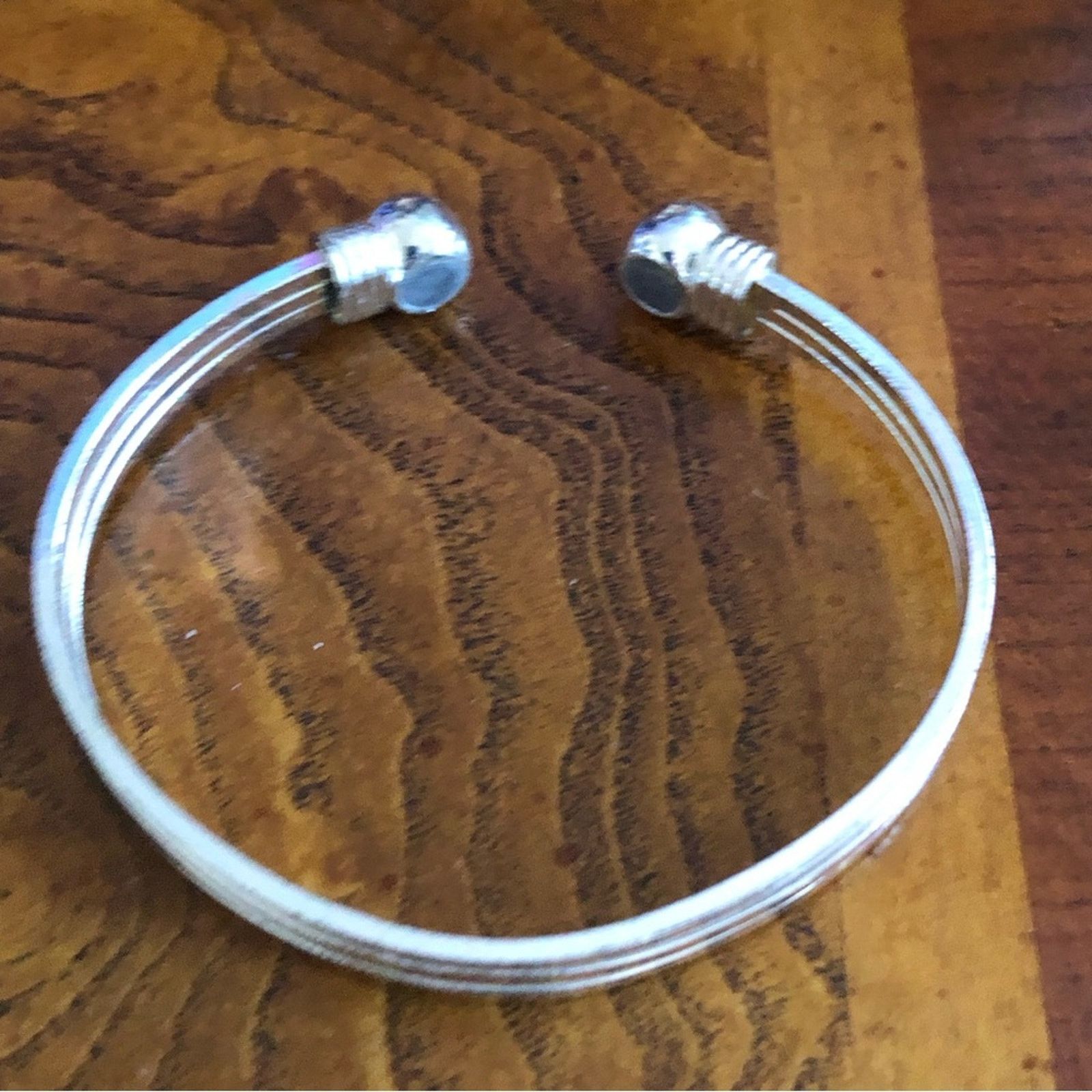Jewelry Triple bar silver plated magnetic cuff bracelet Size ONE SIZE - 2 Thumbnail