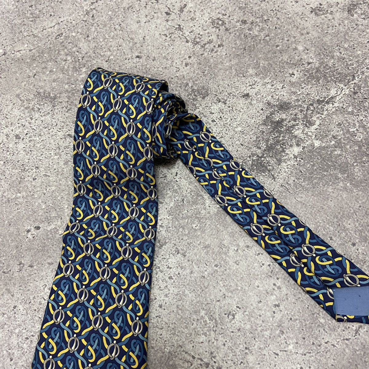 Celine Vintage 90s Celine monogram tie Silk Spain y2k luxury hype Size ONE SIZE - 2 Thumbnail
