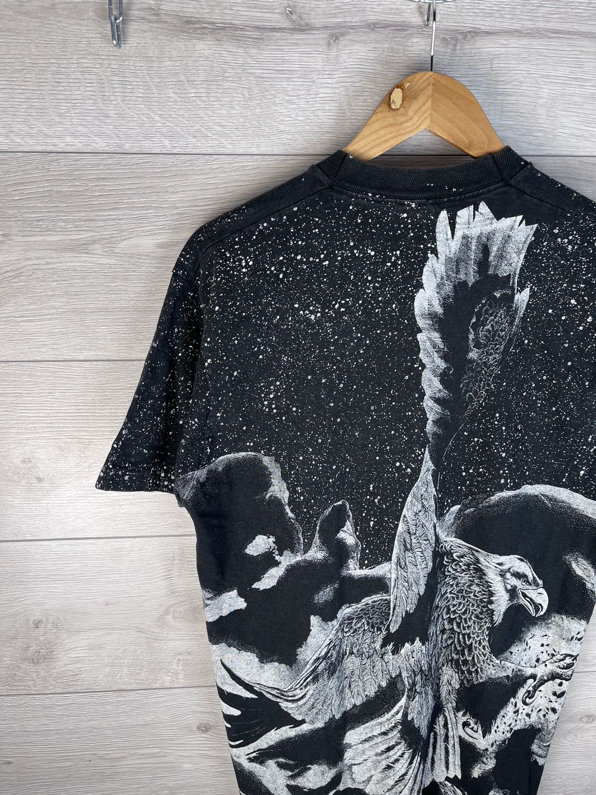 Fruit Of The Loom Vintage 1993 Flying Eagle AOP Single Stitched Graphic Tee Size US L / EU 52-54 / 3 - 10 Thumbnail
