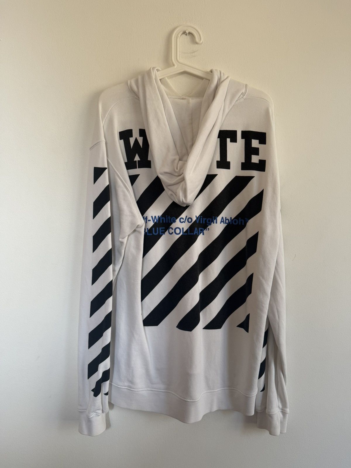 Off-White Off White “Blue Collar” Hoodie Size US L / EU 52-54 / 3 - 7 Thumbnail