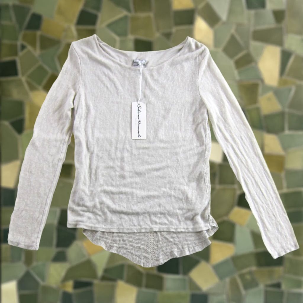 Vintage Sabrina Diamanti Ivory Knit Sweater Woman Small Crochet Knit NWT Made In Italy Size S / US 4 / IT 40 - 1 Thumbnail