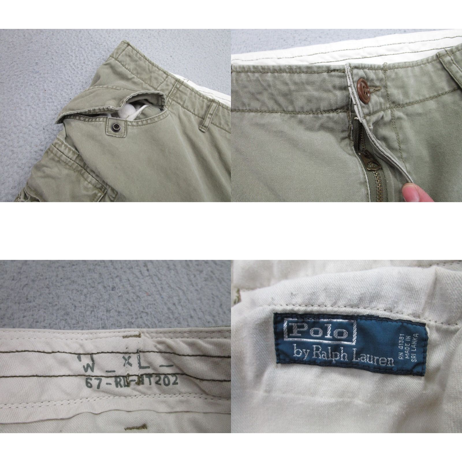 Polo Ralph Lauren VINTAGE Polo Ralph Lauren Cargo Pants Mens 46 Green Army Cut Off Paratrooper Grunge y2k Size US XXL / EU 58 / 5 - 8 Thumbnail