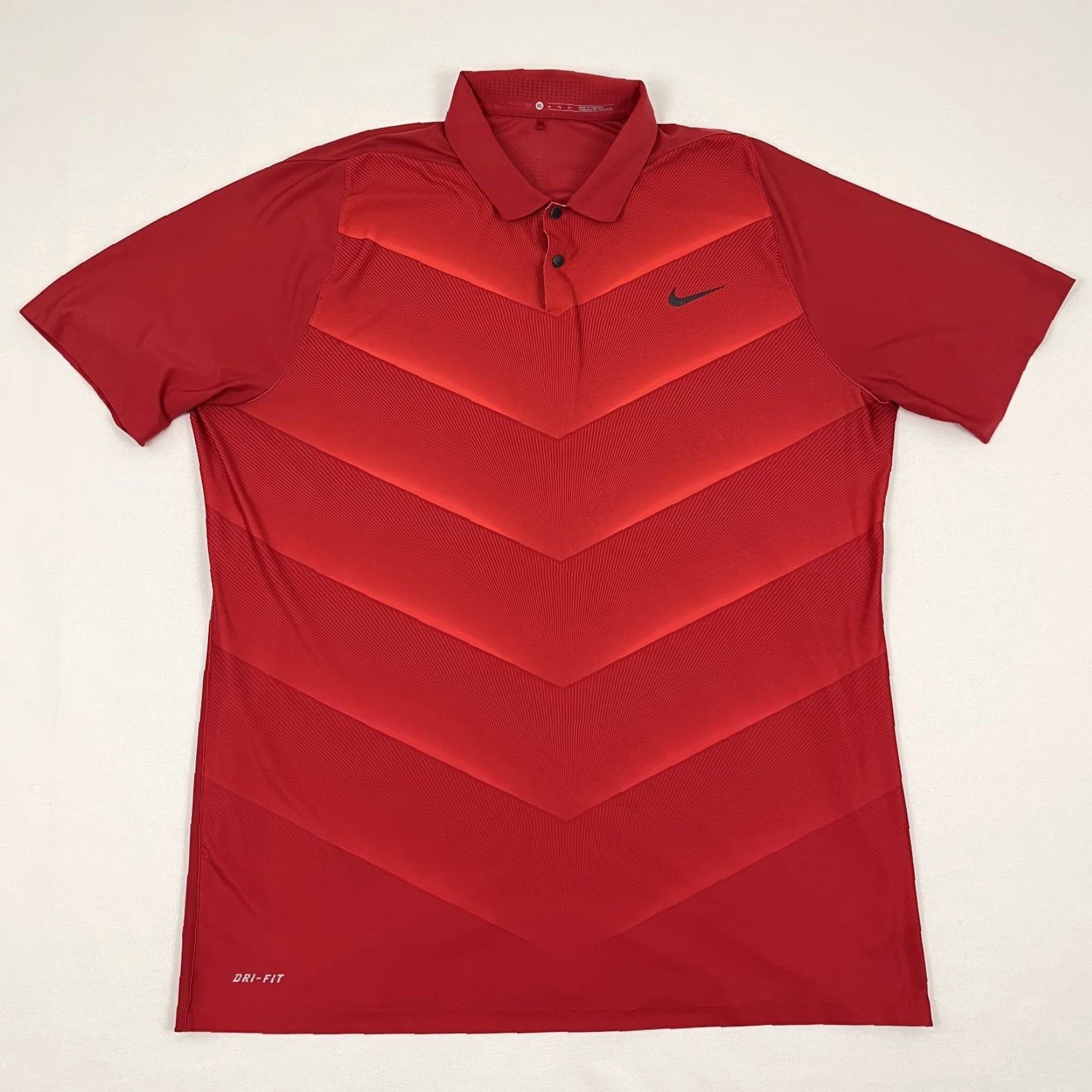 Nike Nike Tiger Woods Polo Shirt Mens XL Red Snap Collar Performance Golf Preppy Shirt Size US XL / EU 56 / 4 - 2 Thumbnail