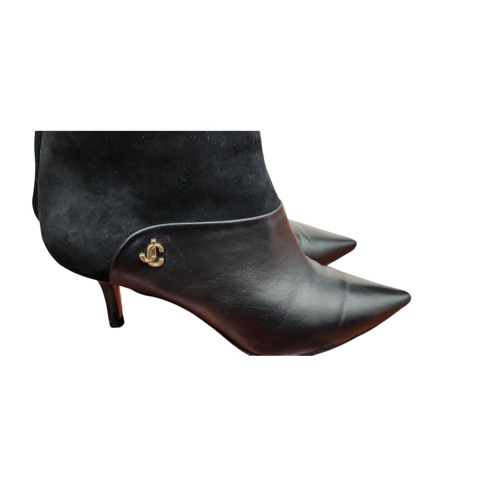 Jimmy Choo Jimmy Choo Black Suede/Leather Ankle Booties Women's Size US 4.5 / IT 34.5 - 3 Thumbnail