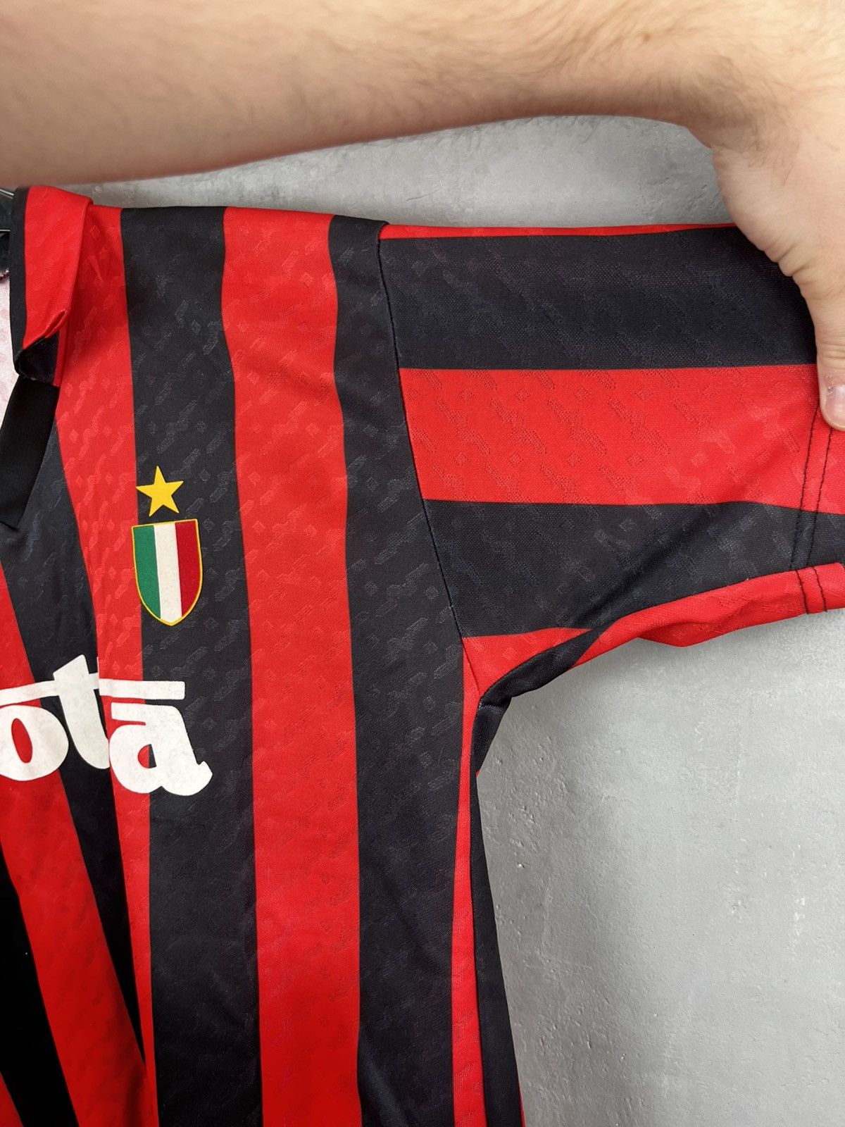 Vintage AC Milan Jersey vintage 90s football Soccer retro replica Size US XL / EU 56 / 4 - 8 Thumbnail