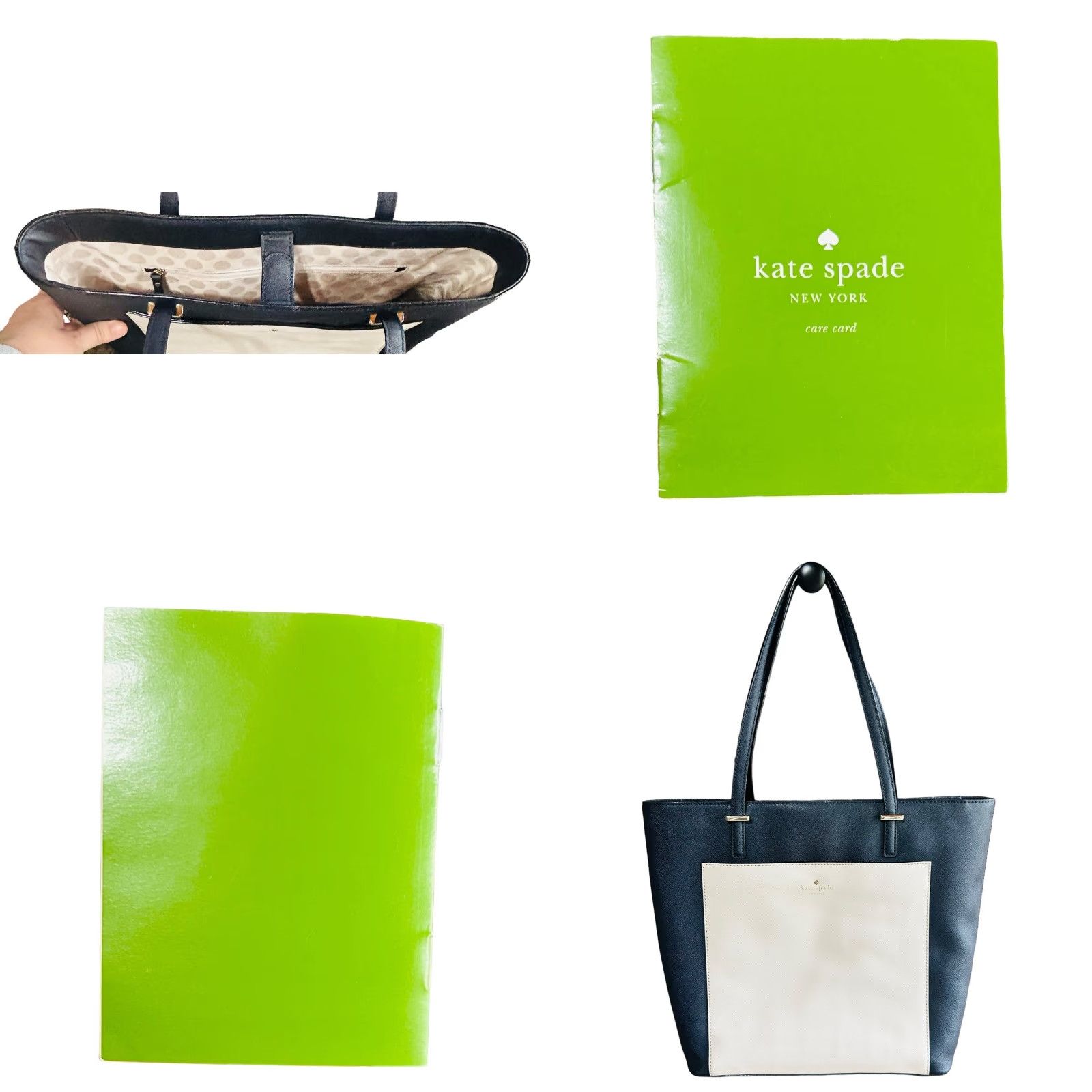 kate spade new york Cedar Street Tayler Taylor Tote Harmony Handbag Navy Purse Women Tote Large Navy Leather Solid Modern