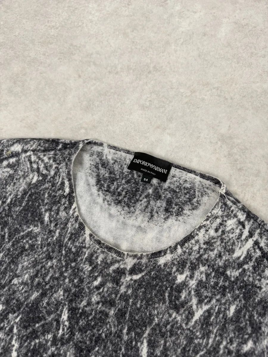 Emporio Armani AW2012 Emporio Armani Grey Eroded Abstract Sweater Size US M / EU 48-50 / 2 - 9 Thumbnail