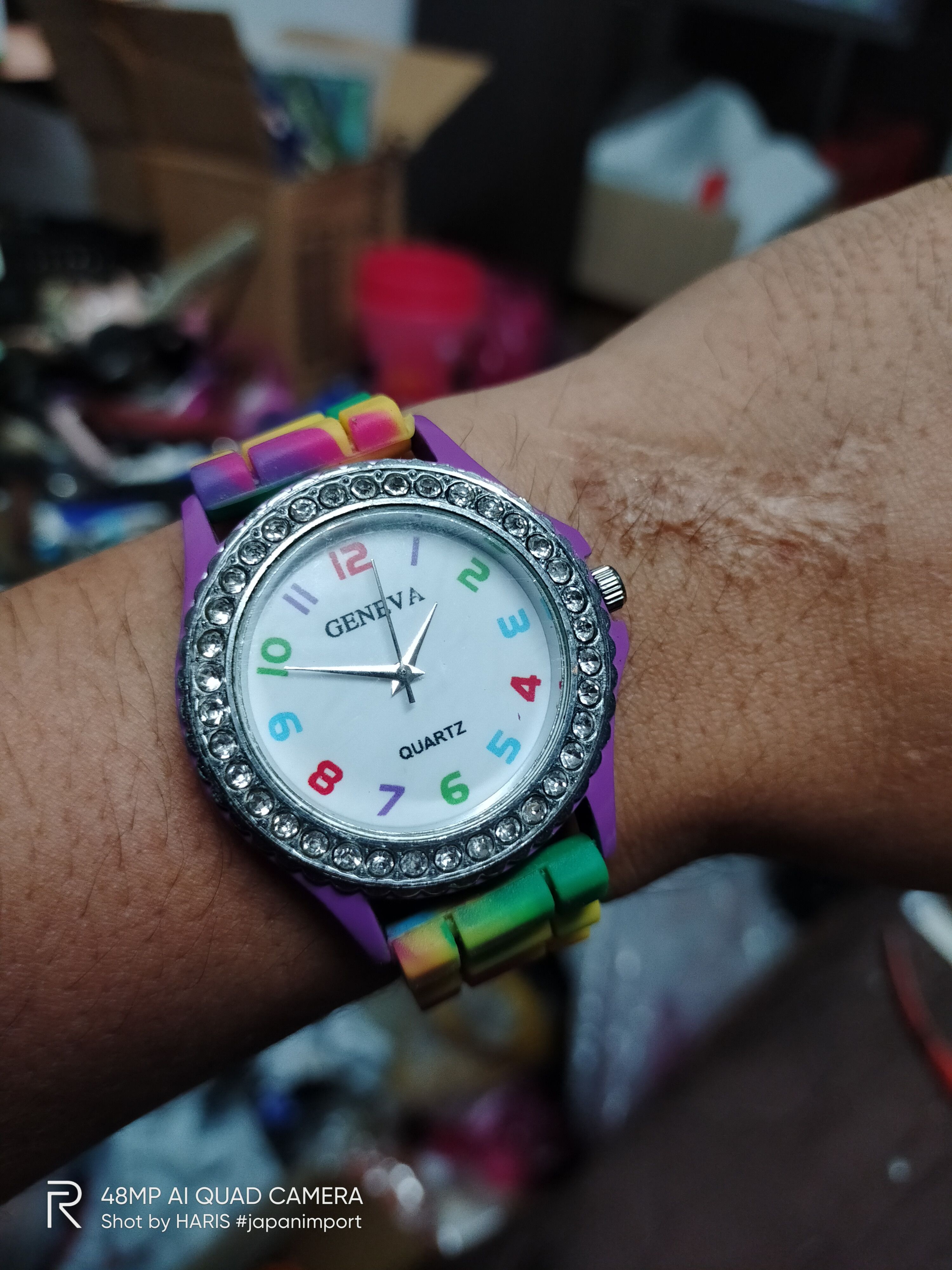 image of Multiple Color Geneva Quartz Watch Japan Design, Men's