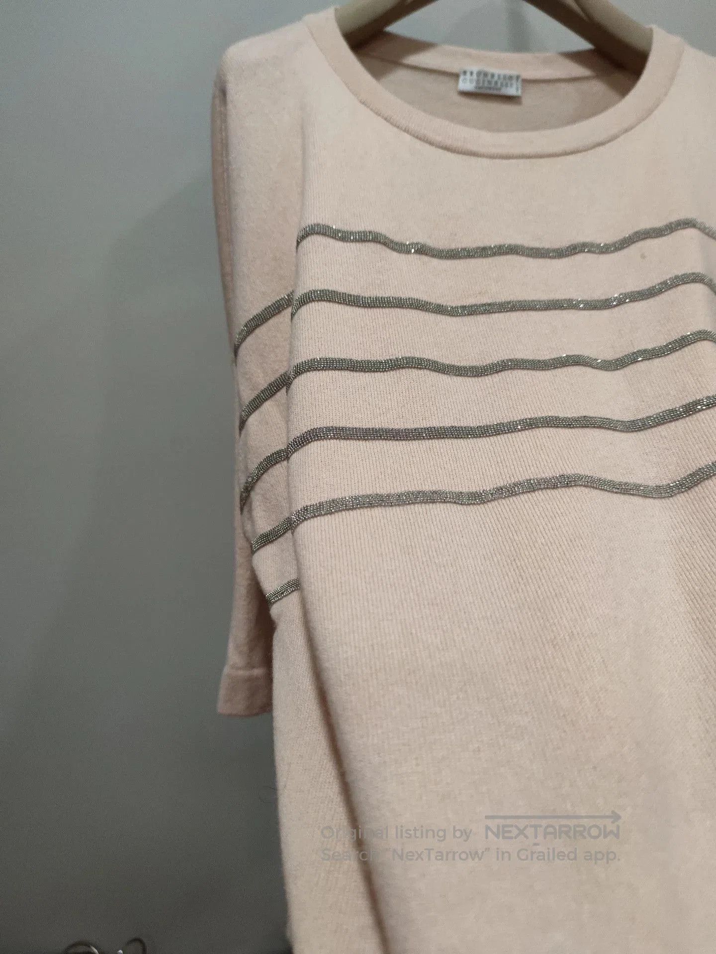 Brunello Cucinelli Brunello Cucinelli Cashmere Beaded Sweater T. Size US L / EU 52-54 / 3 - 2 Thumbnail
