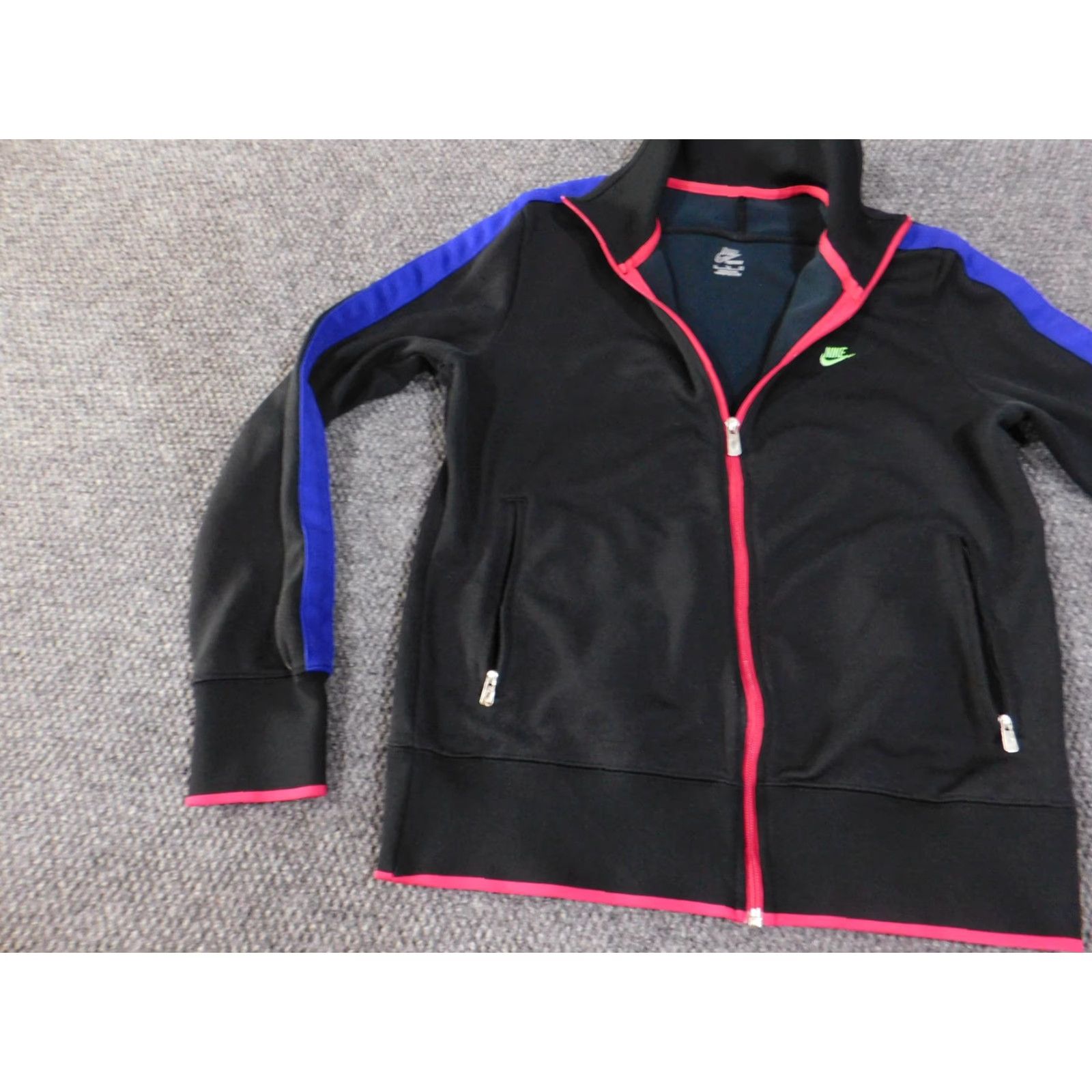 Nike Nike Sportswear Track Jacket Women XL Black Blue Pink Full Zip Swoosh 370397-011 Size XL / US 12-14 / IT 48-50 - 3 Thumbnail