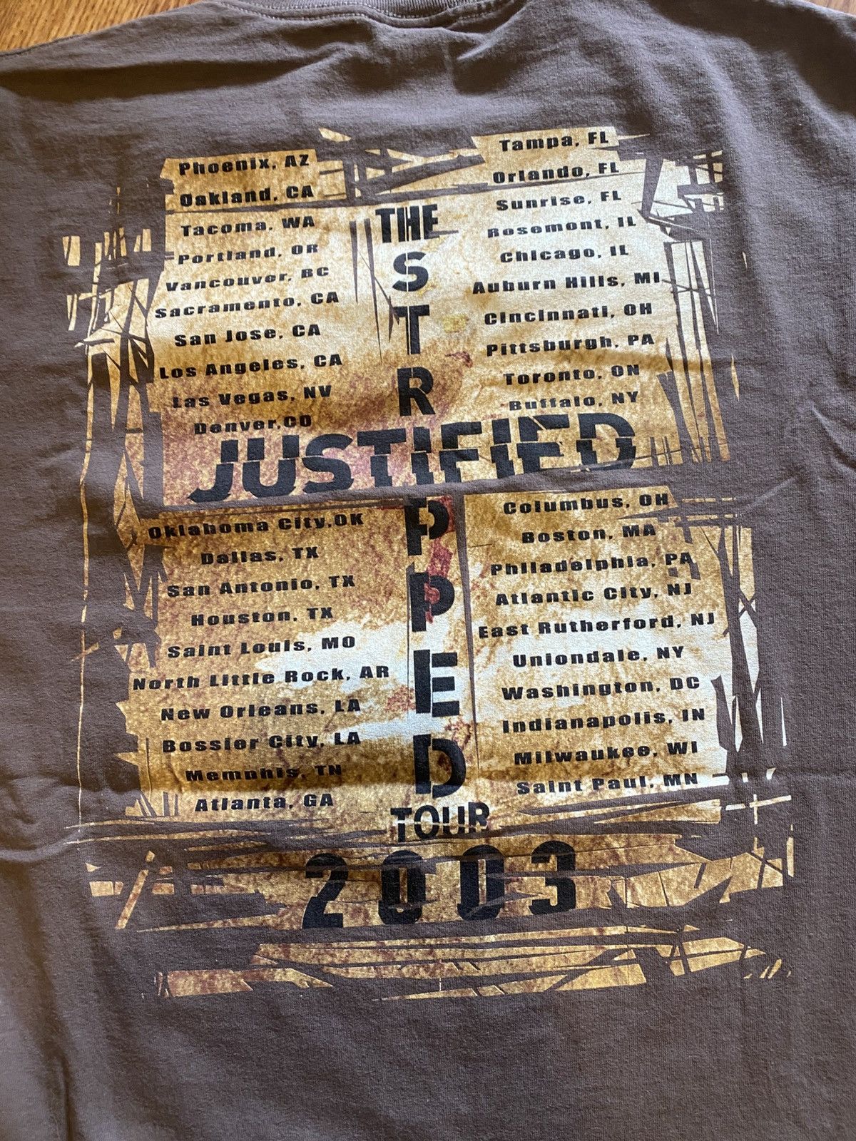 Vintage 2003 Vintage Justin Timberlake Justified Tour T-shirt Size US XL / EU 56 / 4 - 6 Thumbnail