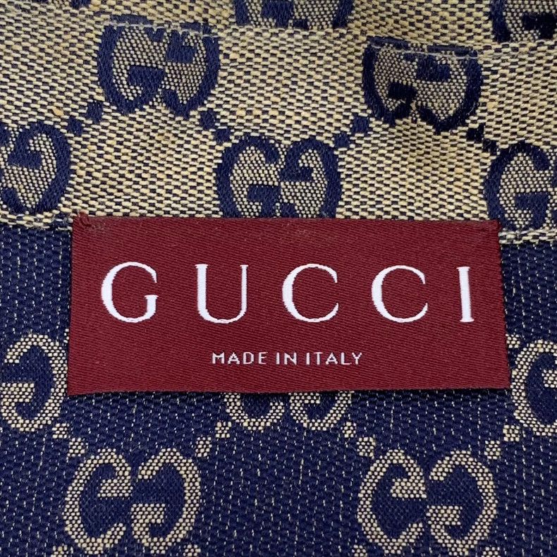 Gucci Gucci Brown logo jacquad full-print linen lapel single-bre Size US M / EU 48-50 / 2 - 5 Thumbnail