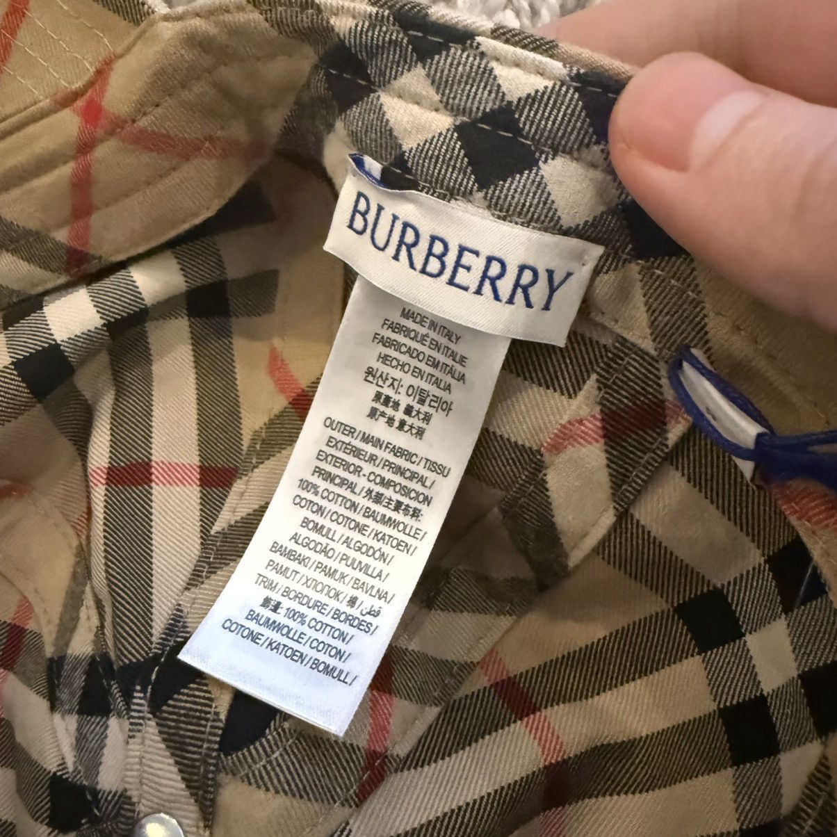 Burberry Burberry hat size M logo checked baseball cap B Size ONE SIZE - 7 Thumbnail