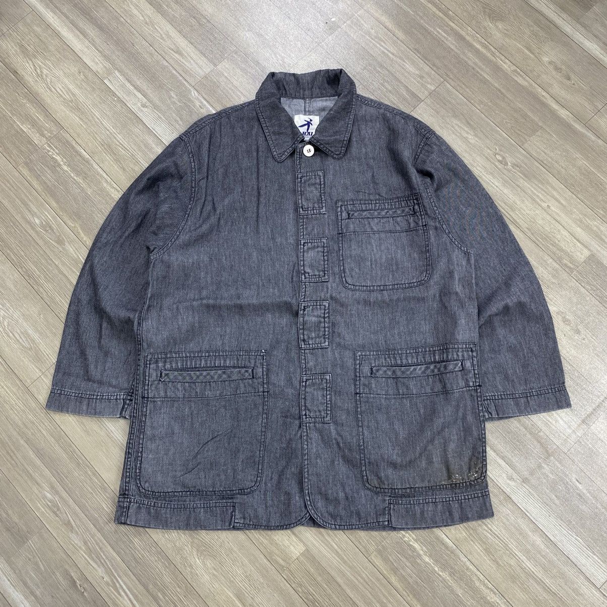 Hai Sporting Gear Vintage Hai Sporting Gear Issey Miyake Soft Denim Jacket Size US L / EU 52-54 / 3 - 1 Thumbnail
