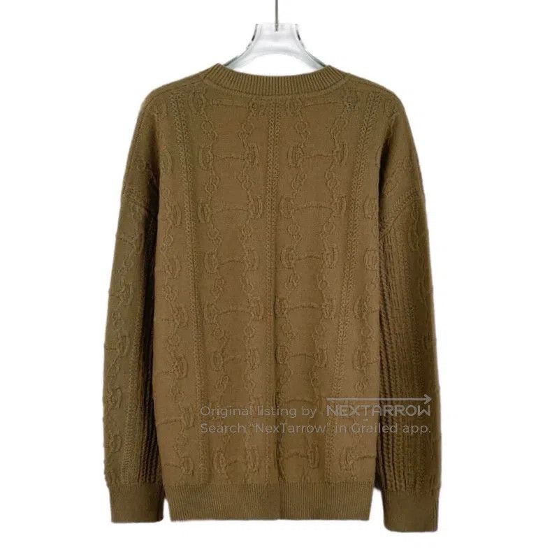 Hermes Hermes Brown Dark Pattern Jacquard Full Print Wool Round N Size XS / US 0-2 / IT 36-38 - 2 Thumbnail