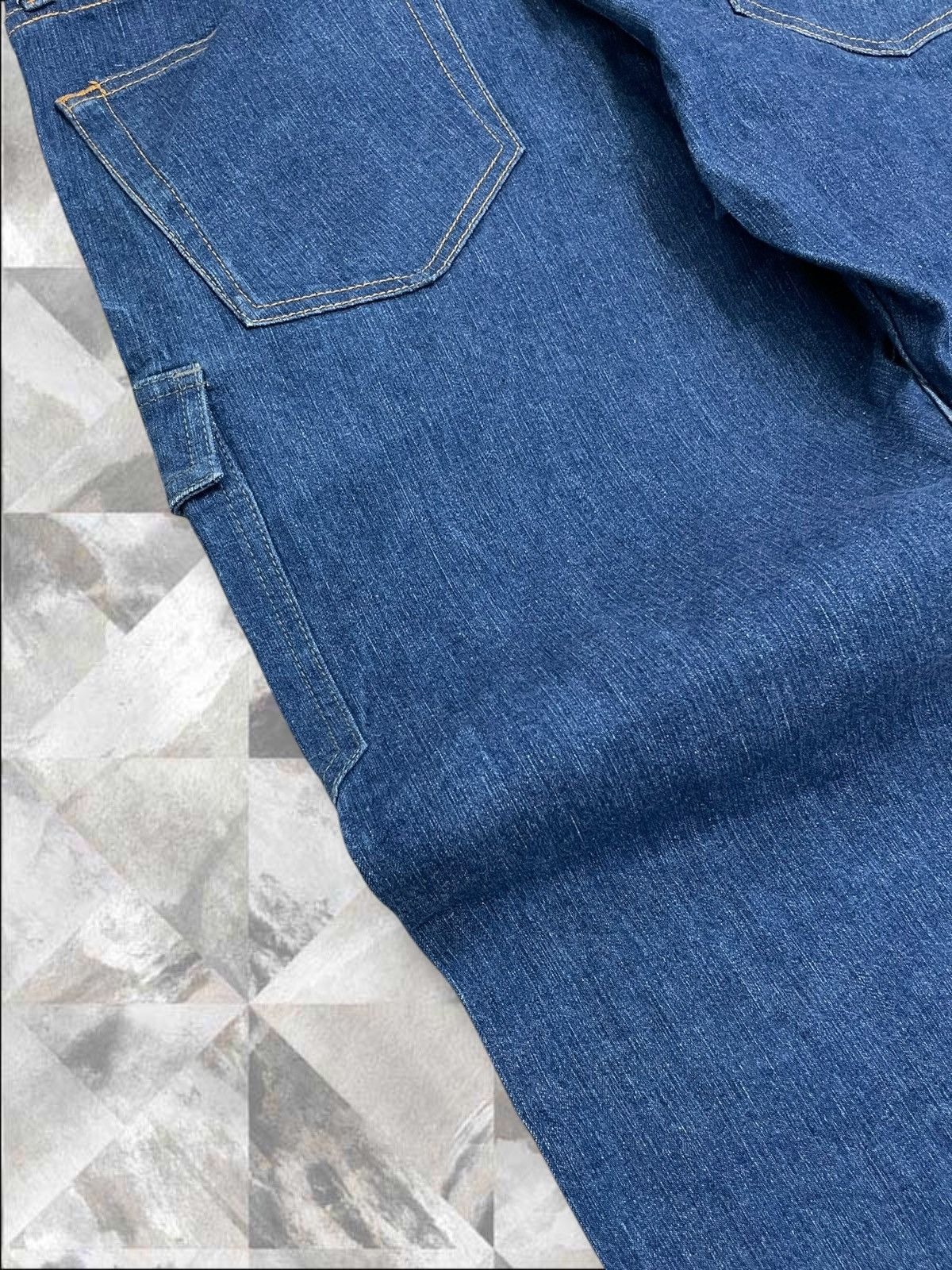 Japanese Brand Vintage 1990s Japan Designer Blue Baggy Cargo Streetwear Size US 32 / EU 48 - 17 Thumbnail