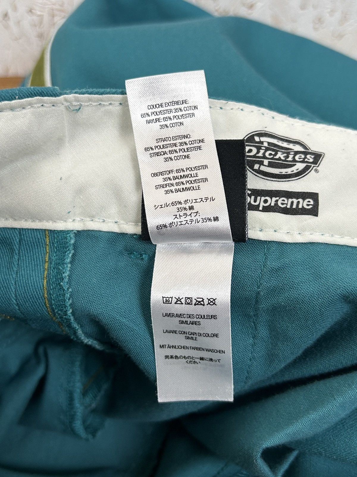 Dickies × Supreme SS22 Dickies x Supreme Stripe 874 Work Pant Trousers Teal 30 Size US 30 / EU 46 - 13 Thumbnail
