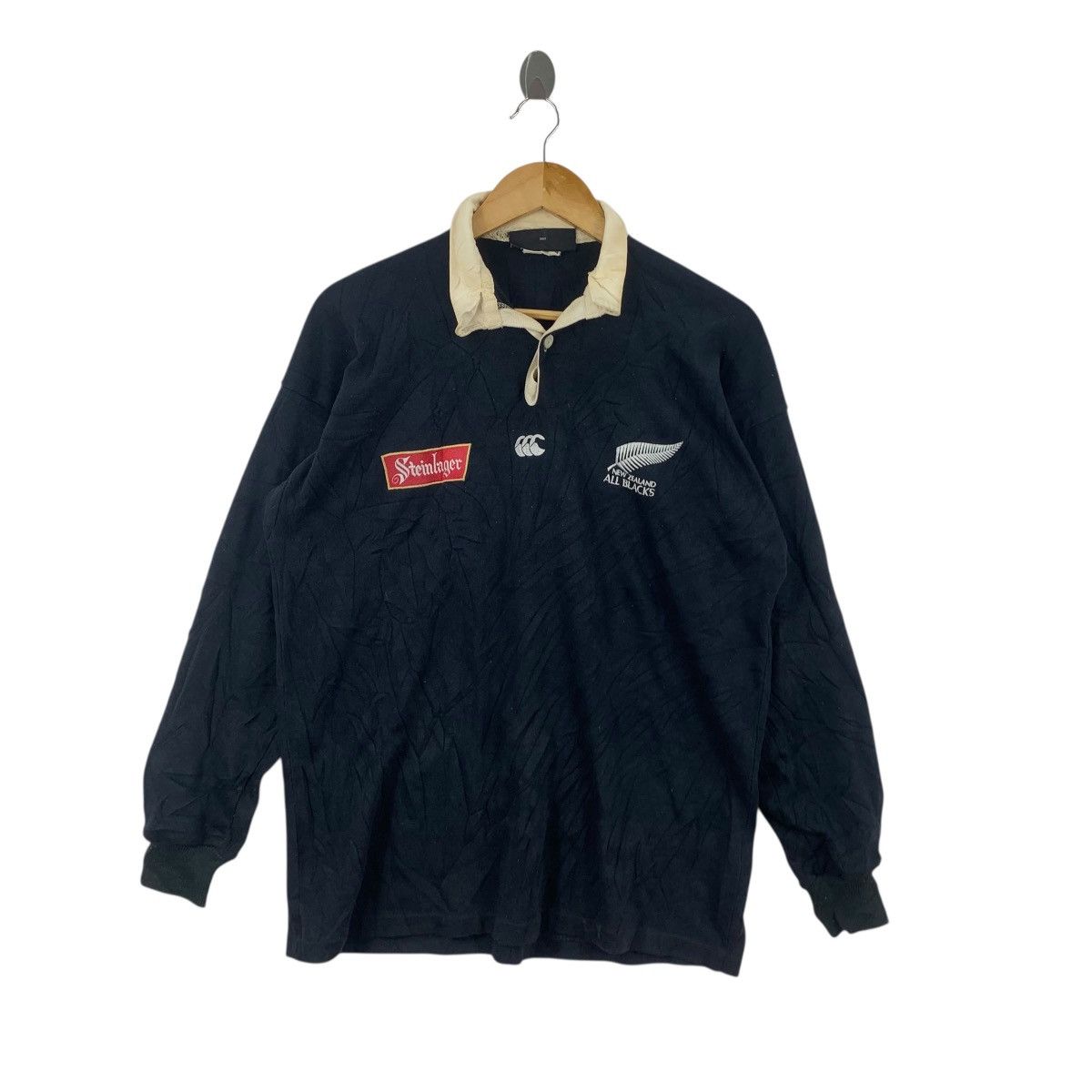 Canterbury of New Zealand Vintage CANTERBURY ALL BLACKS STEINLAGER Rugby Tee Shirt Size US M / EU 48-50 / 2 - 4 Thumbnail