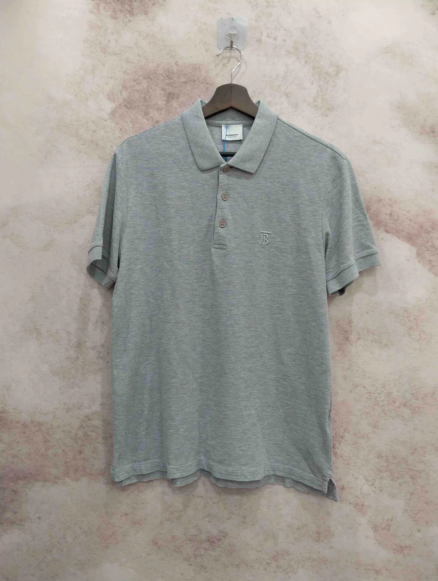 Burberry Burberry Gray Short Sleeve Polo M 95 New Size US M / EU 48-50 / 2 - 1 Thumbnail