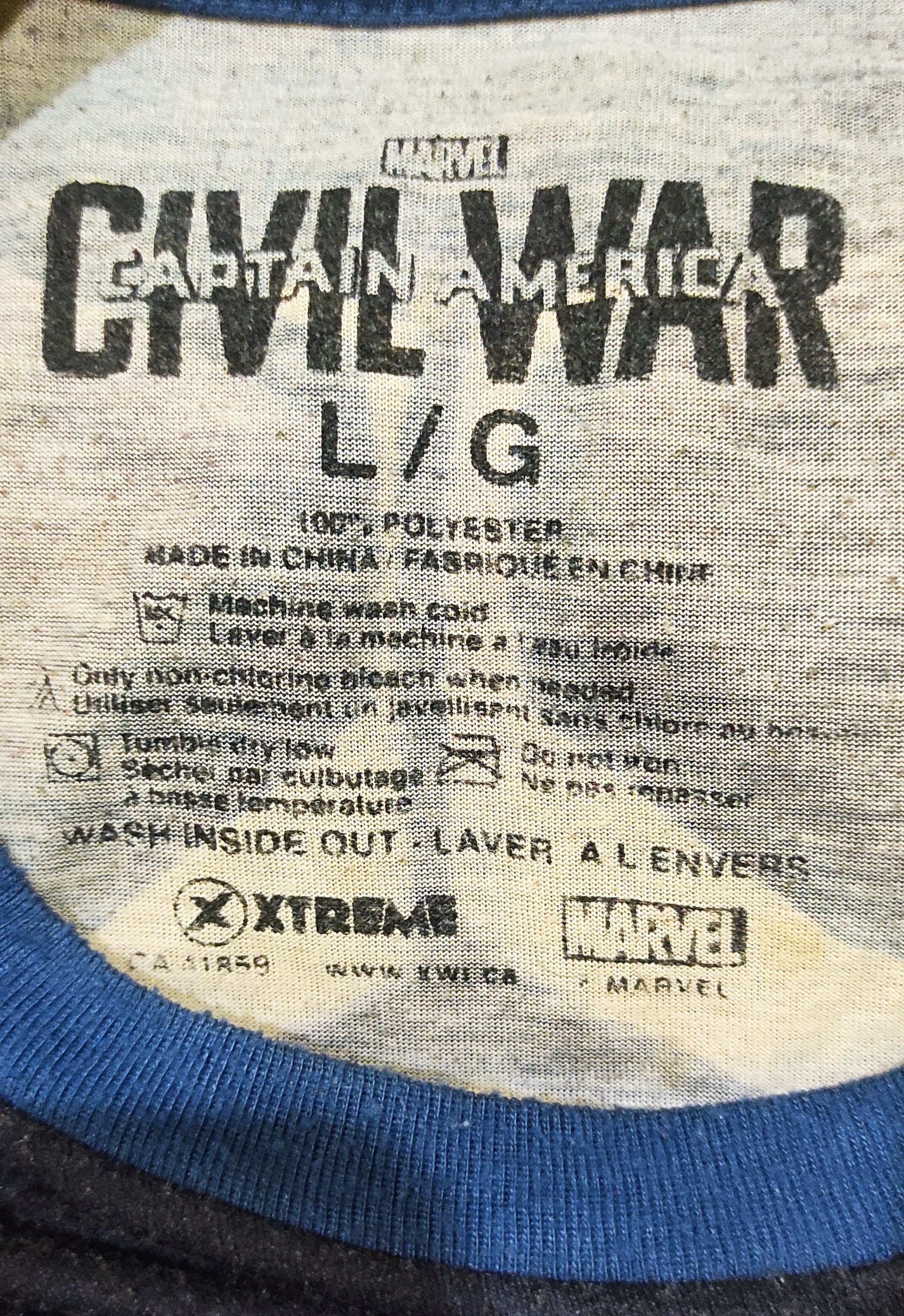 Marvel Comics Captain America Overprint T Shirt Size US L / EU 52-54 / 3 - 5 Thumbnail