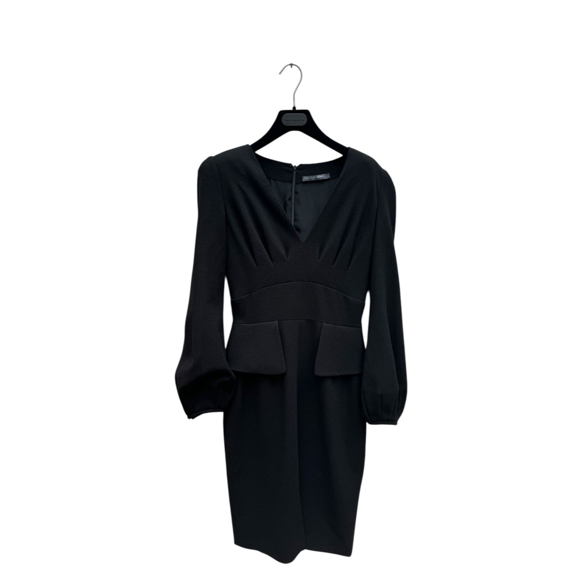 Alexander McQueen 2013 Black Wool 'Duchess' Peplum Dress Size S / US 4 / IT 40 - 1 Thumbnail
