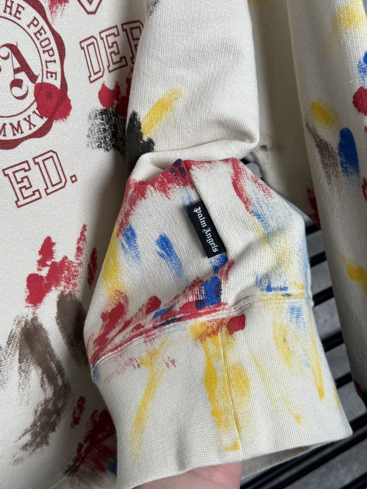 Palm Angels Rare Painted College Sweatshirt Size US S / EU 44-46 / 1 - 6 Thumbnail