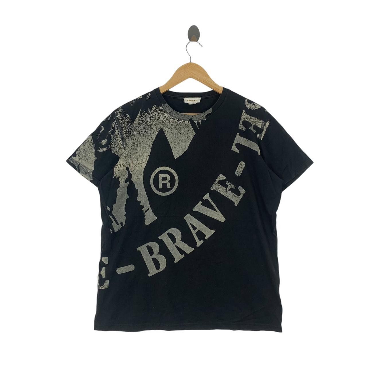 Diesel Vintage DIESEL ITALY BRAVE Over Print Tee Shirt Top AOP Size US XL / EU 56 / 4 - 1 Thumbnail