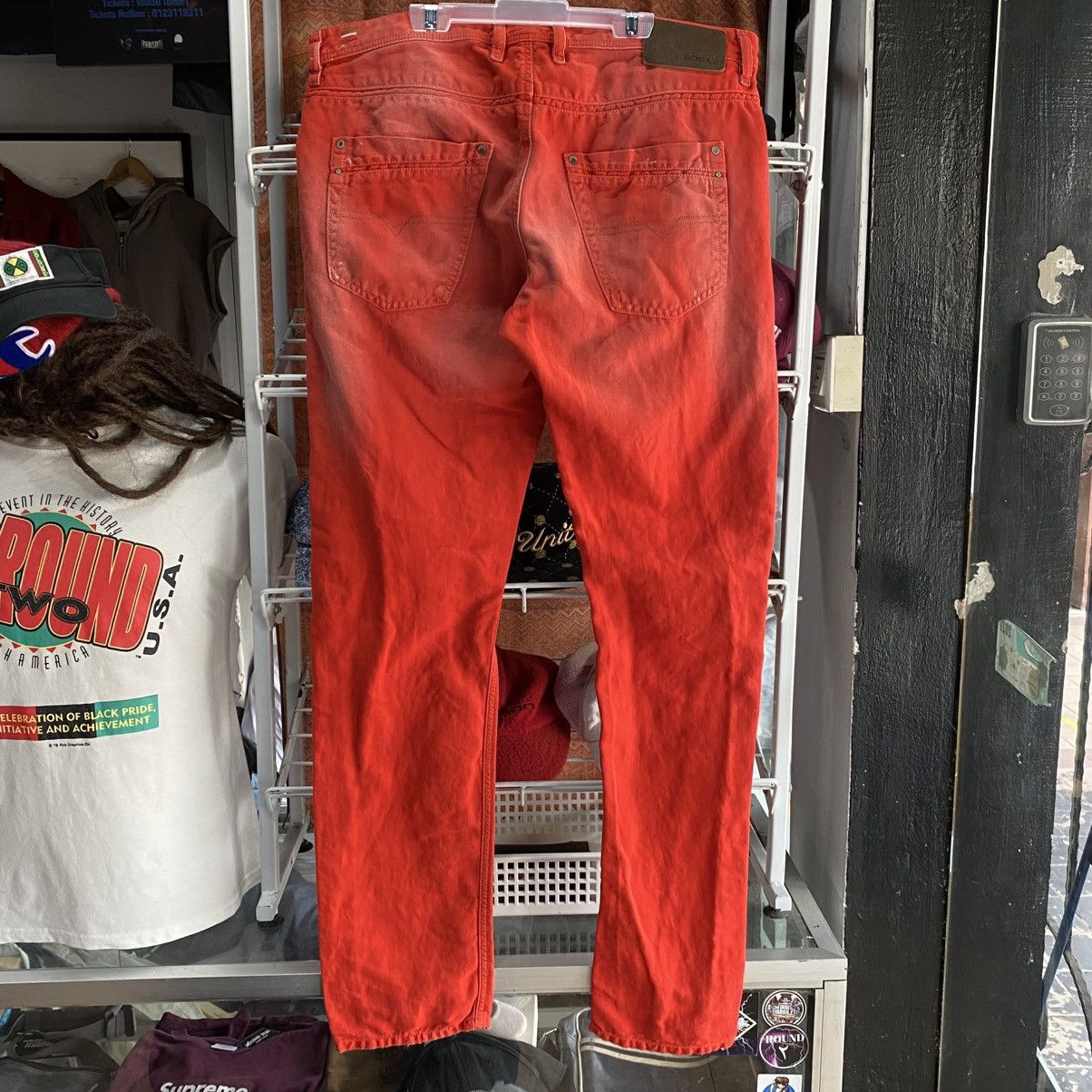 Diesel Diesel Krayver Vintage Red Distressed Jeans Size US 34 / EU 50 - 2 Thumbnail