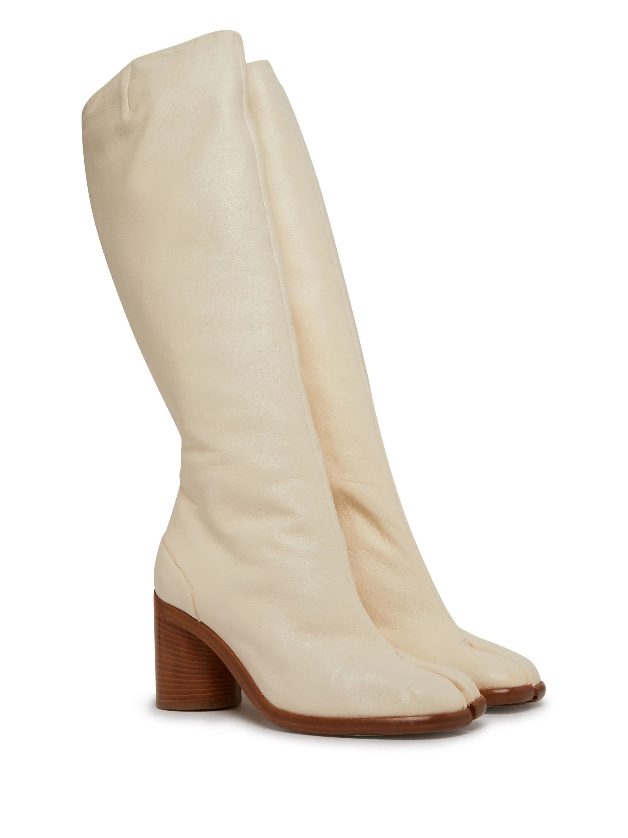 Maison Margiela oc11z0825 Tabi Knee-high Tall Boots in White Size US 8 / IT 38 - 2 Thumbnail