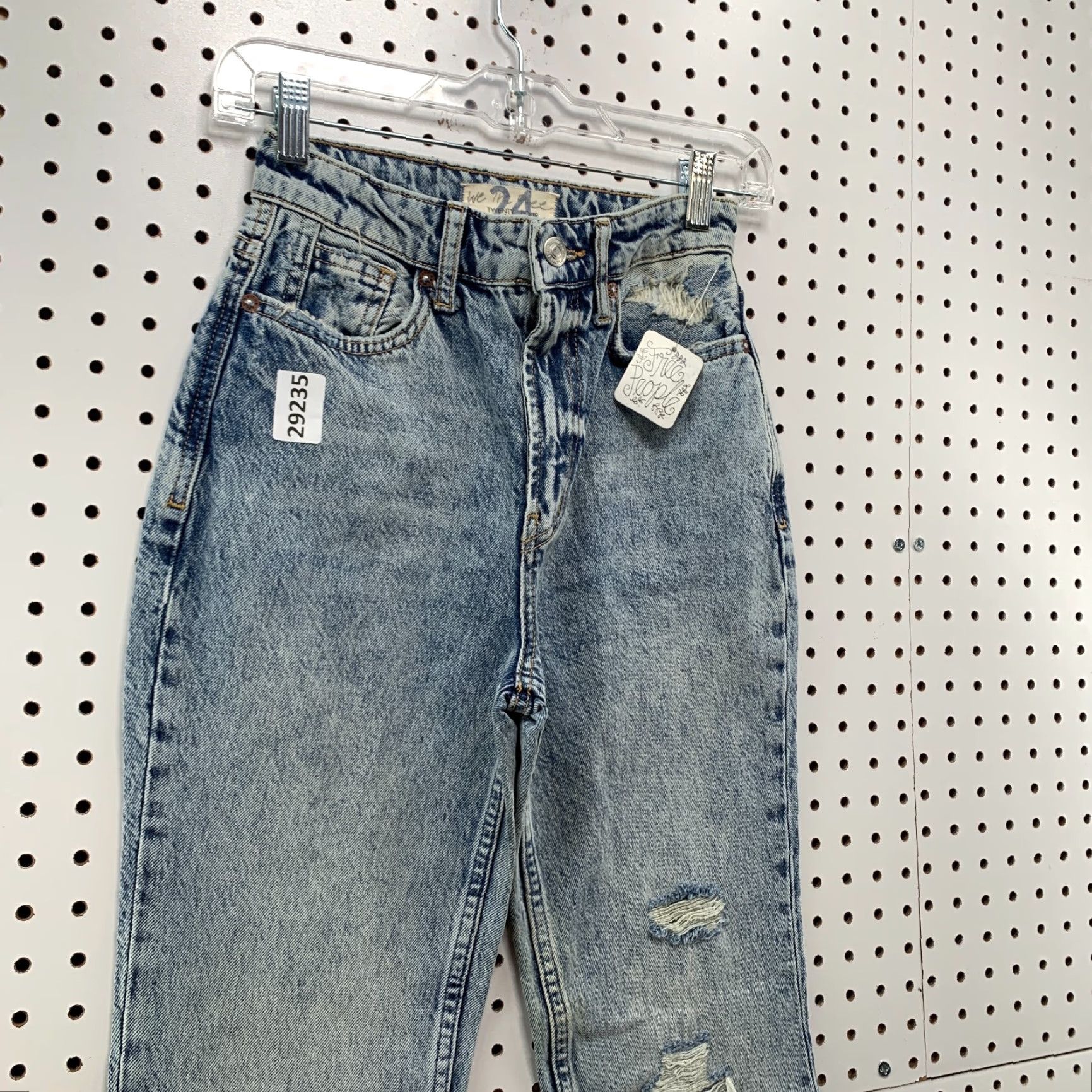 Free People FREE People High Rise Denim Jeans Womens Size 24x32 Distressed NWT 130 Denim Jeans Shop Now Size 42" / US 20 - 5 Thumbnail