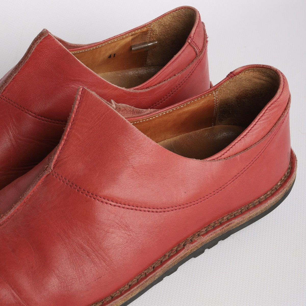 Trippen Trippen Leather Red Shoes Avantgarde Low Size US 11 / IT 41 - 2 Thumbnail