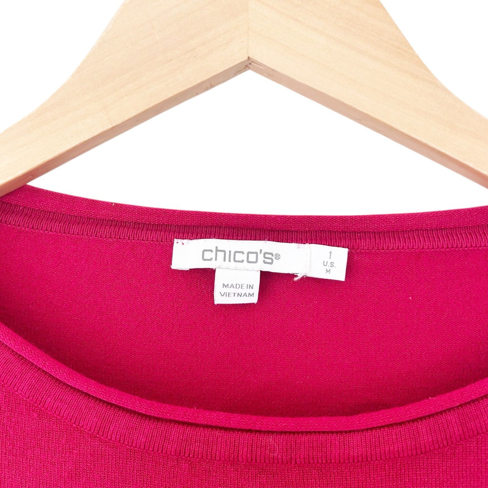 Chicos Chicos Red Front Pocket Sweater Sz M Size M / US 6-8 / IT 42-44 - 3 Thumbnail