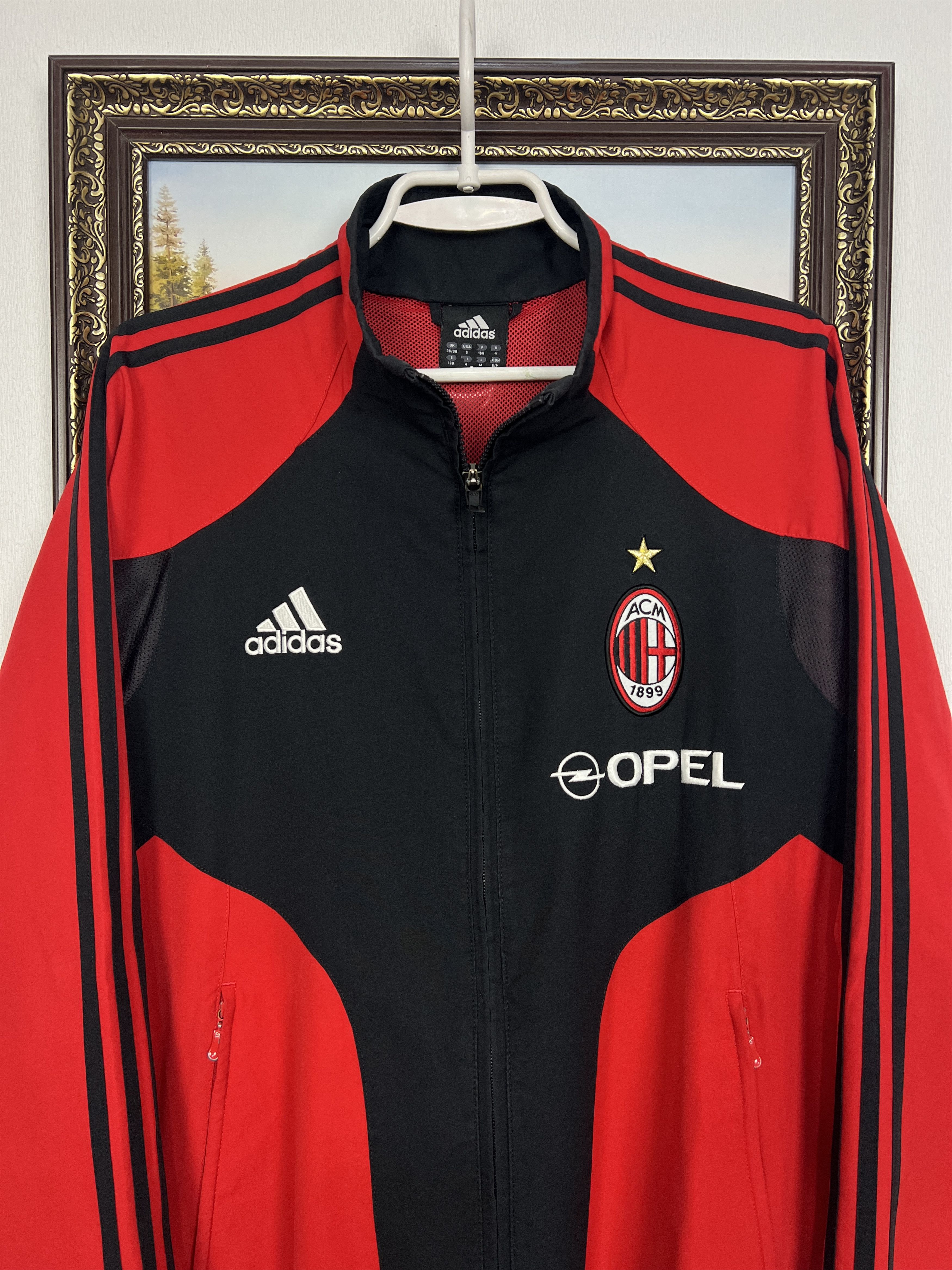 Adidas Vintage AC Milan Football Jacket Soccer Track Top Rare Size US S / EU 44-46 / 1 - 2 Thumbnail