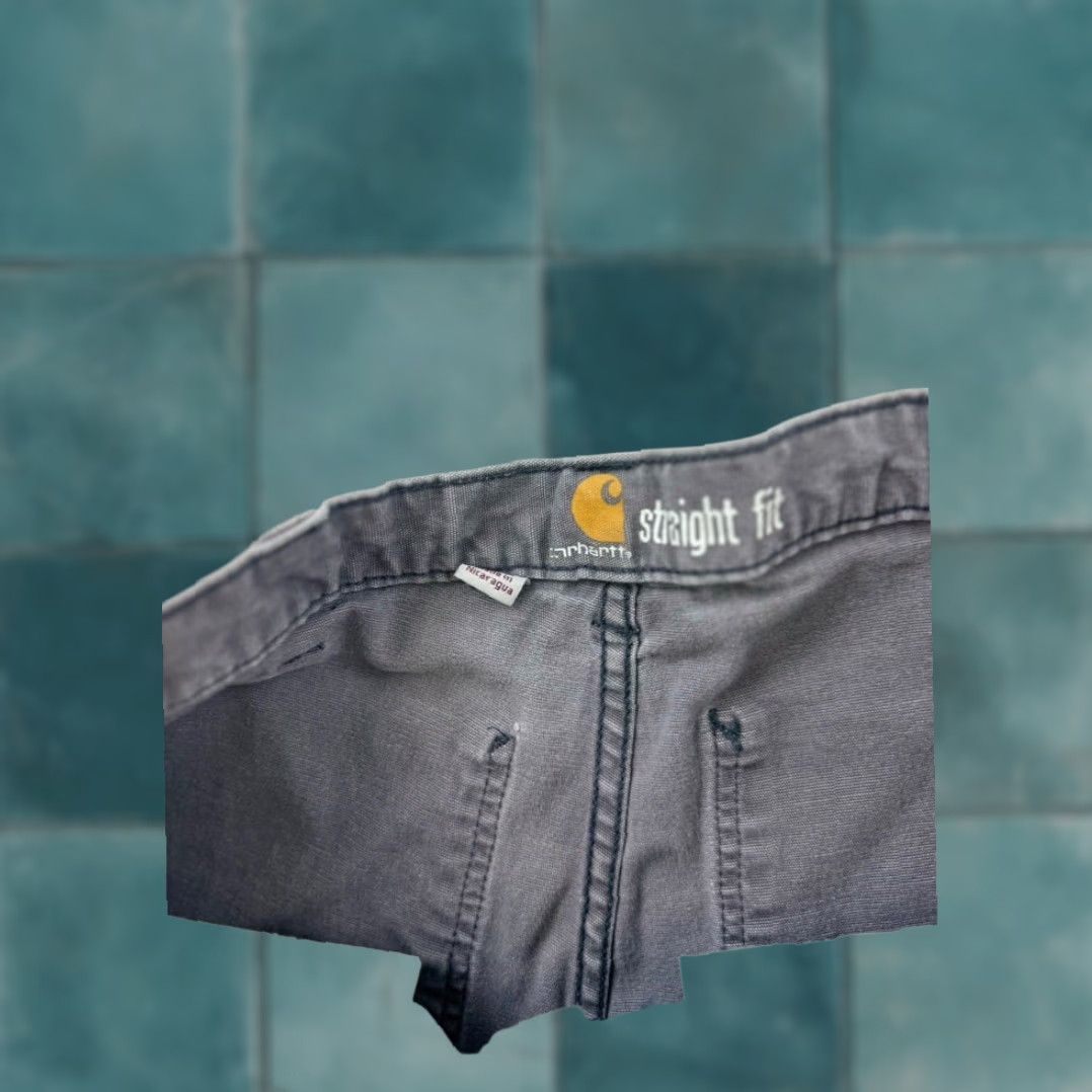 Carhartt VINTAGE Carhartt Carpenter Pants Men's 32x30 Gray Canvas Straight Fit Workwear Size US 32 / EU 48 - 5 Thumbnail