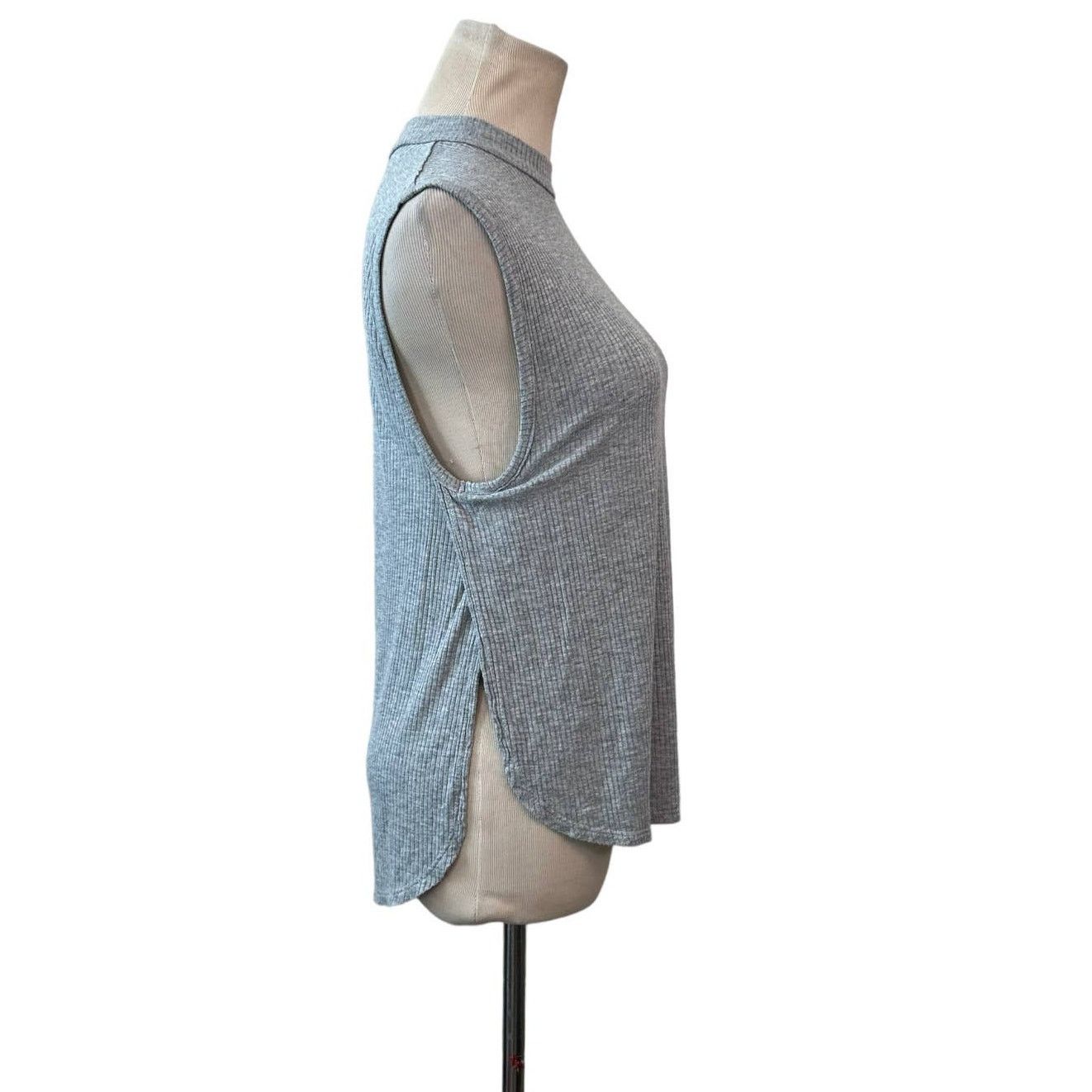 BP. BP gray sleeveless side flaps ribbed top size Small Size S / US 4 / IT 40 - 5 Thumbnail