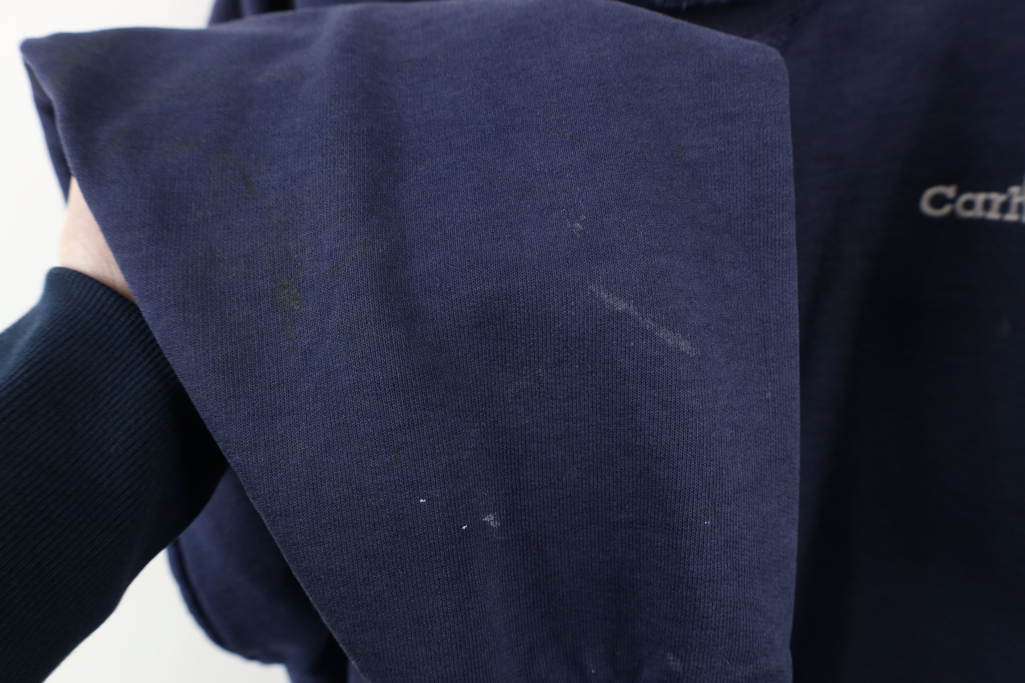 Carhartt × Vintage Vintage 90s Carhartt Spell Out Crewneck Sweatshirt Navy Blue Size US XXL / EU 58 / 5 - 11 Thumbnail