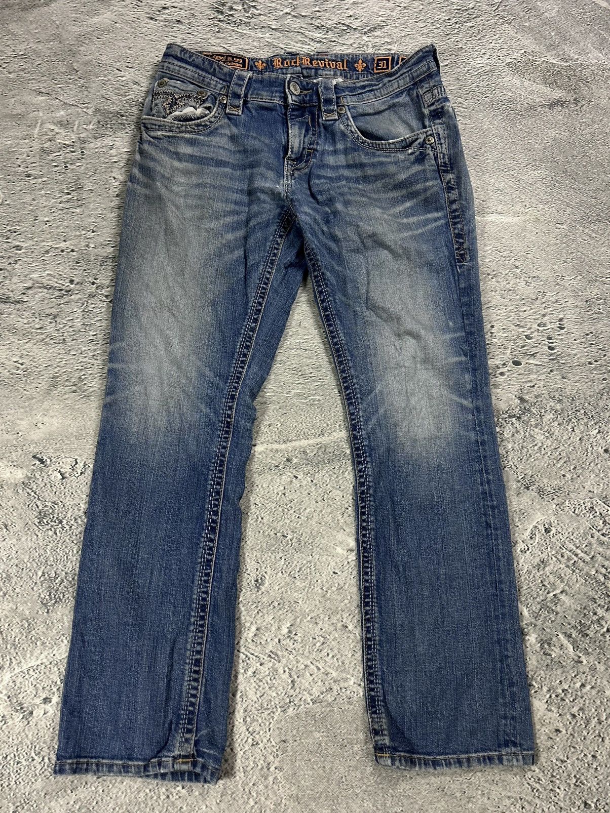 Rock Revival Rock Revival vintage blue jeans Y2K flared Tapy Size US 31 - 6 Thumbnail