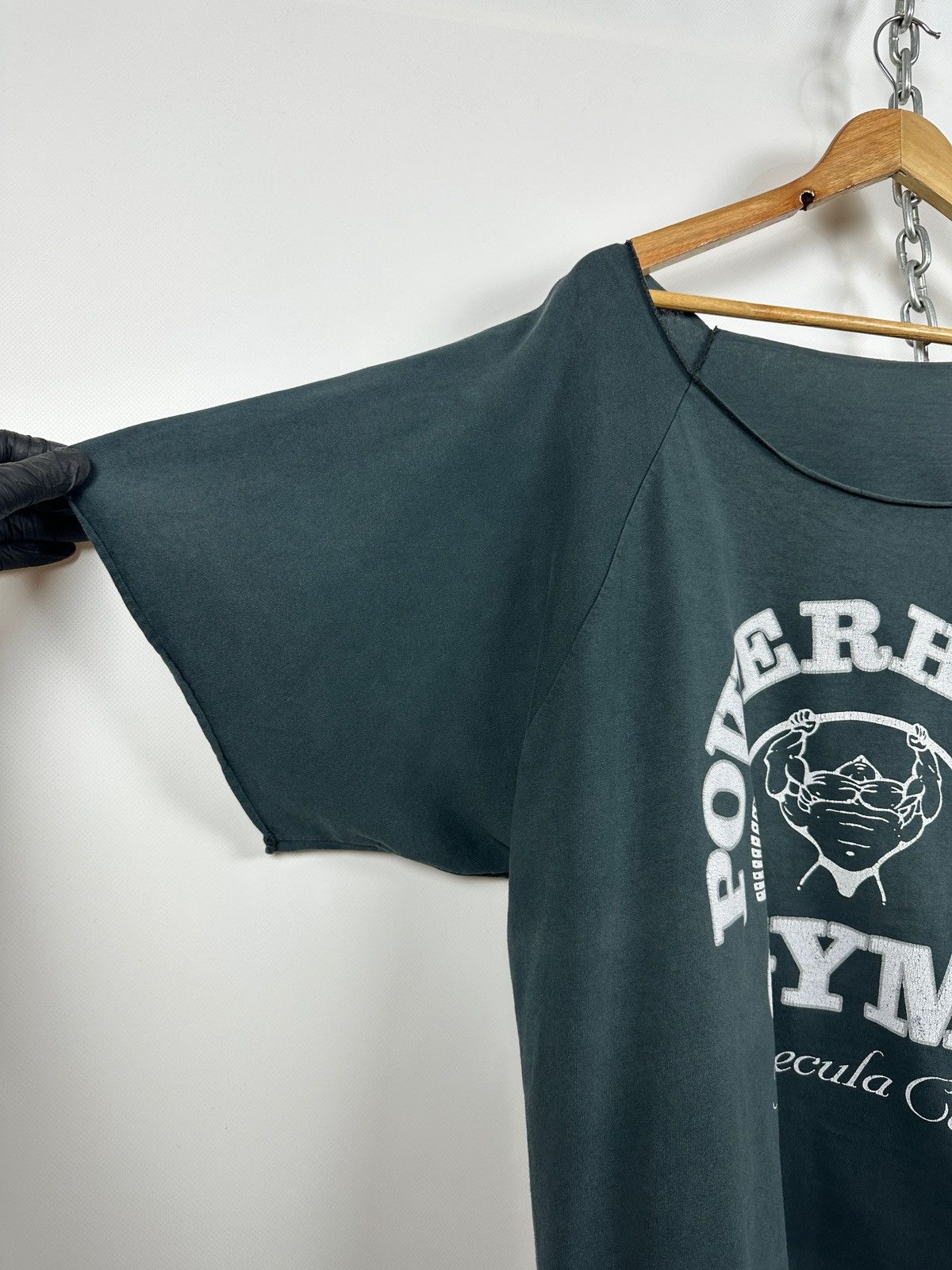 Vintage 90s Vintage Powerhouse Gym Temecula Ca Faded Black T-Shirt Size US XL / EU 56 / 4 - 7 Thumbnail