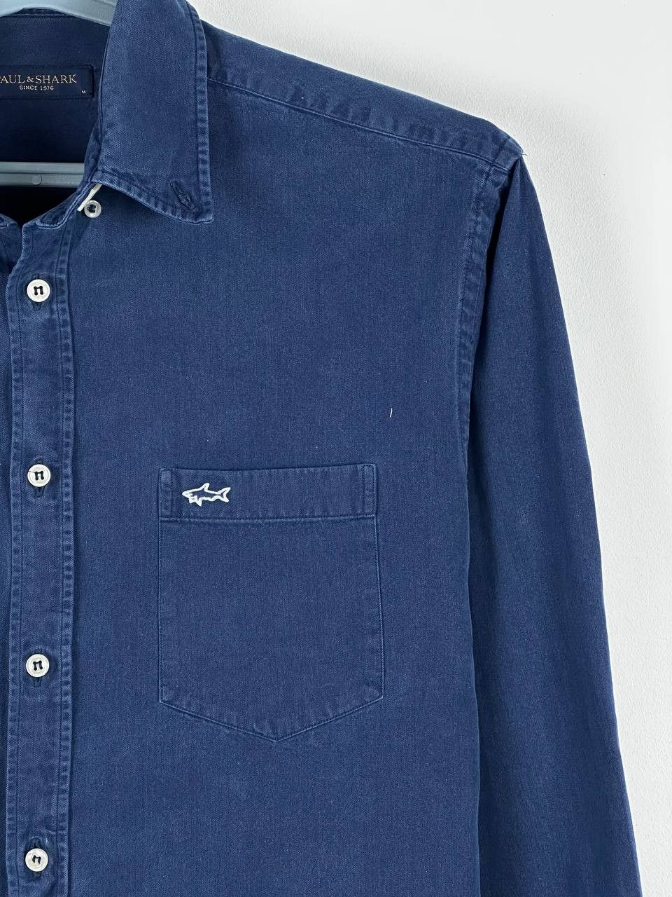 Designer × Paul & Shark Paul & Shark Yachting Indigo Wash Clear Fit Shirt Luxury Size US M / EU 48-50 / 2 - 4 Thumbnail
