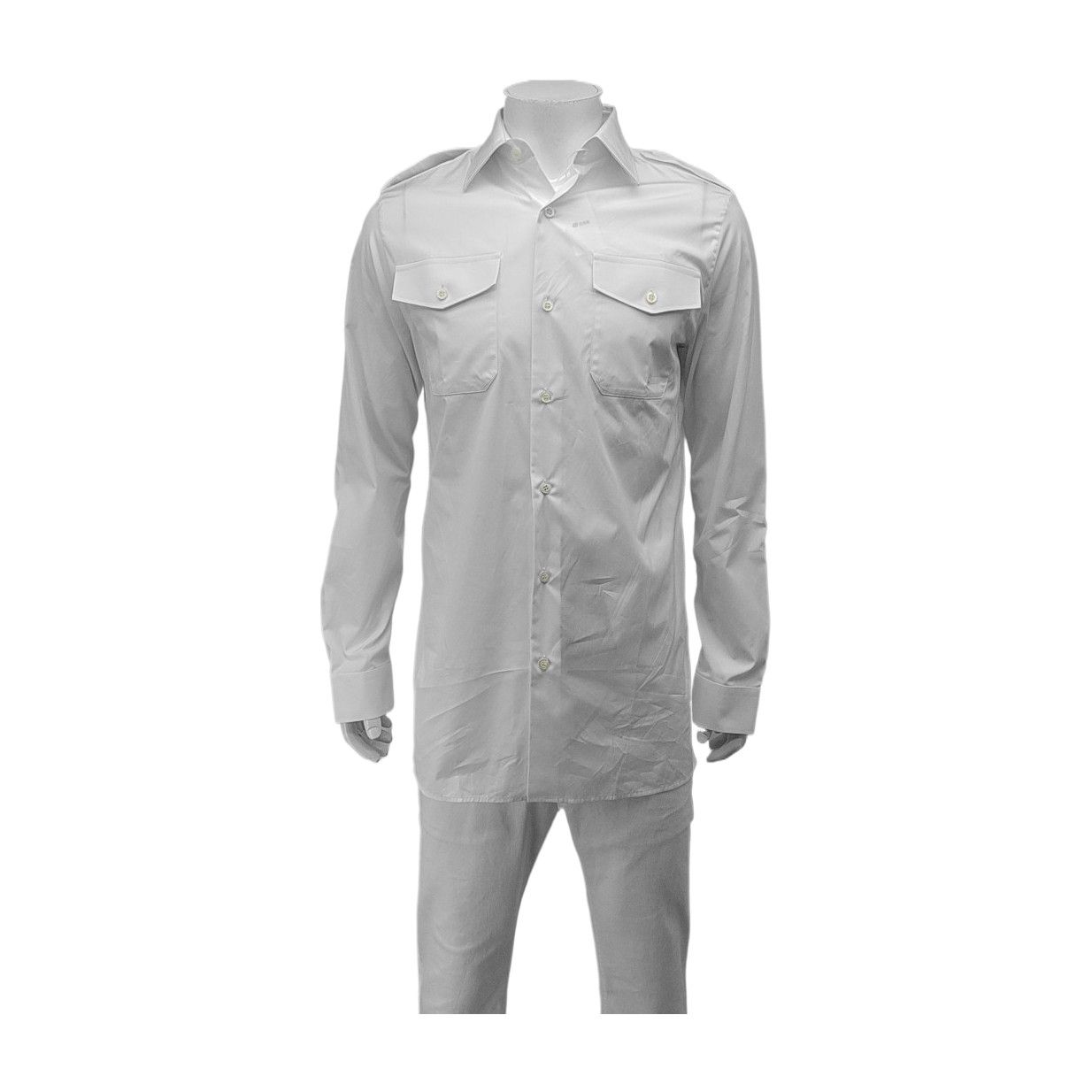 Prada Prada White Cotton Long Sleeve Shirt Size S Size US S / EU 44-46 / 1 - 1 Thumbnail